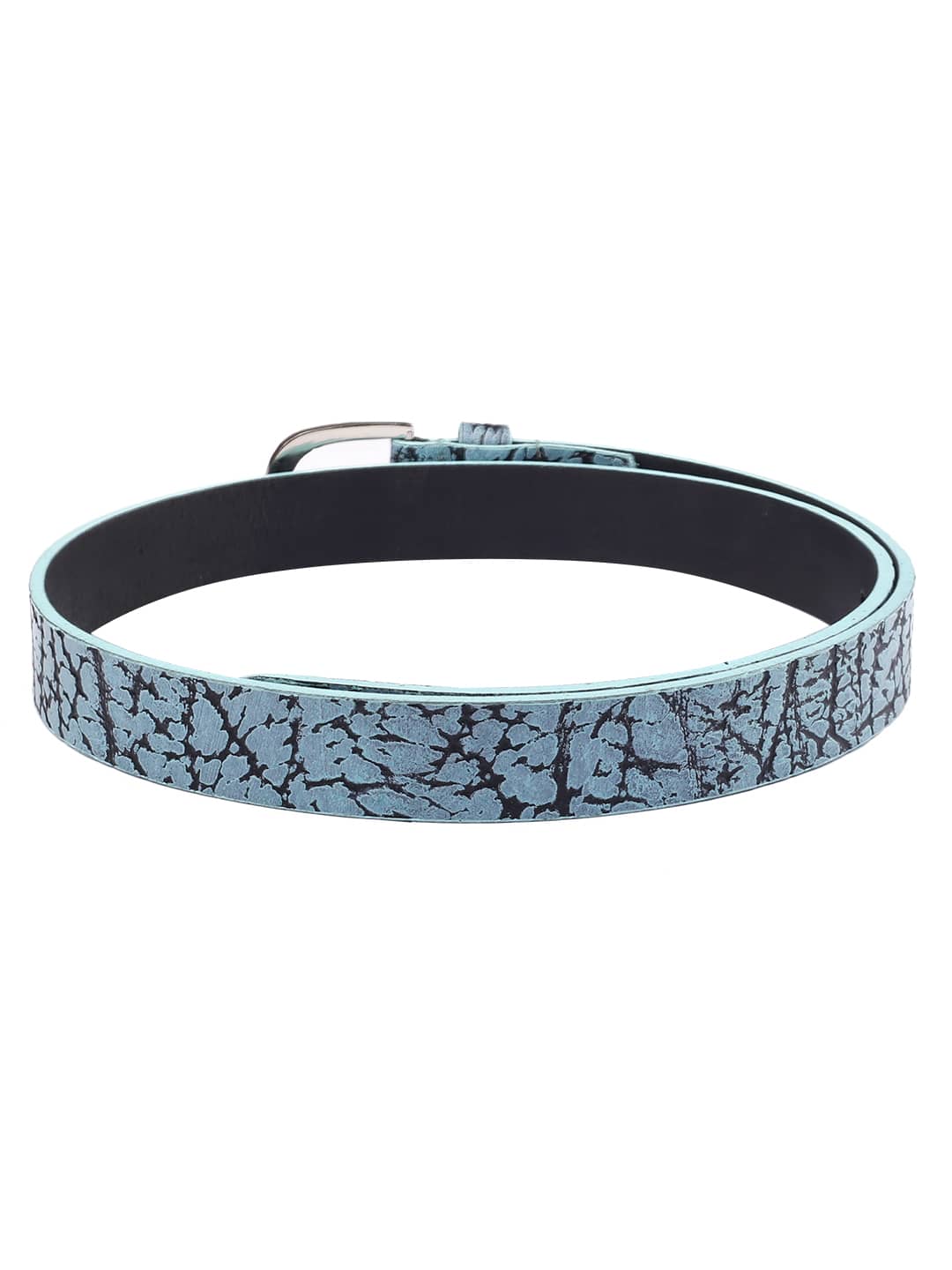 Bacca Bucci Azure Serpentine 22mm Textured Fashion Belt for Women, Genuine Leather - Image 6