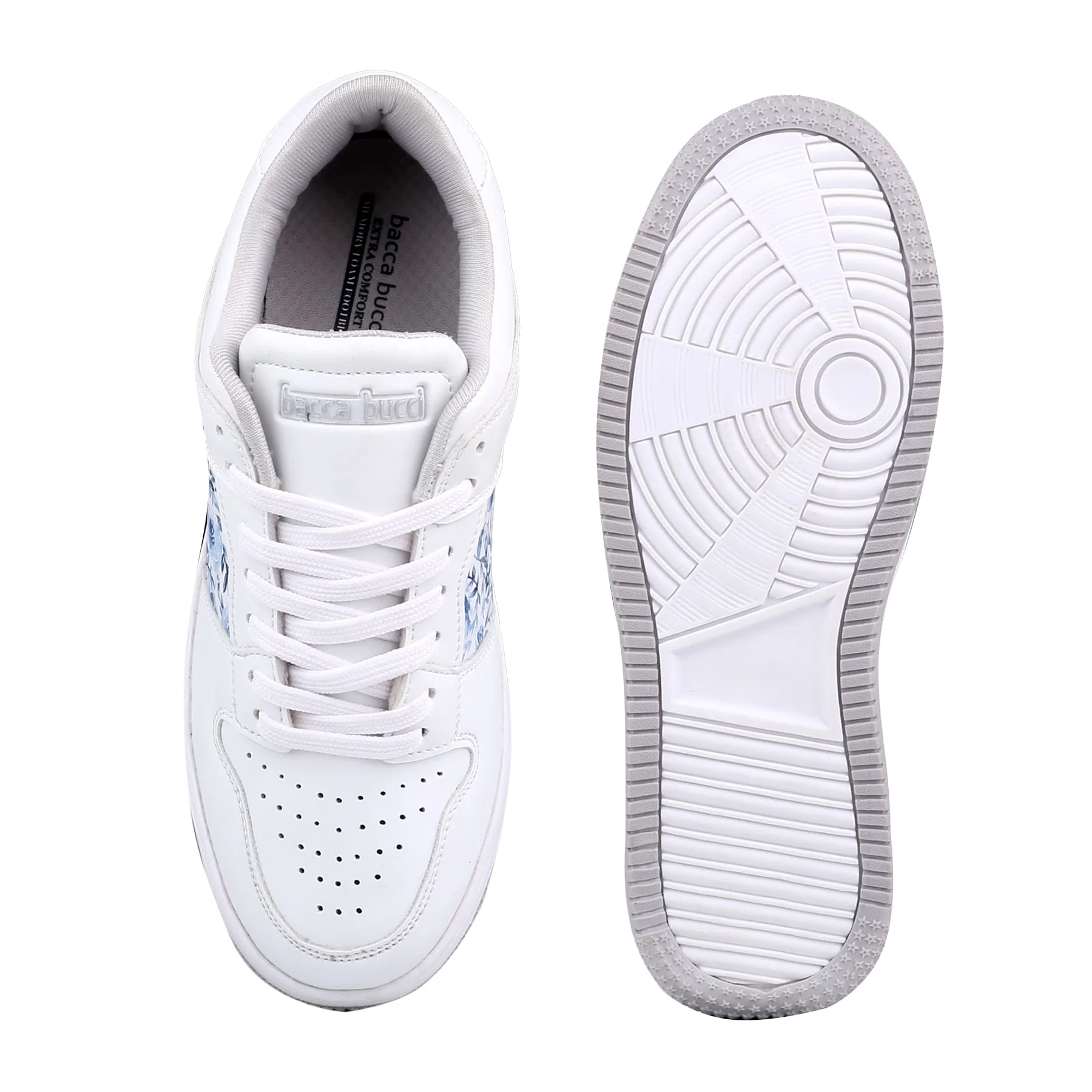 Bacca Bucci BLISS Low Top Flat Sole Fashion Women's Sneakers with Digital Prints - Image 6