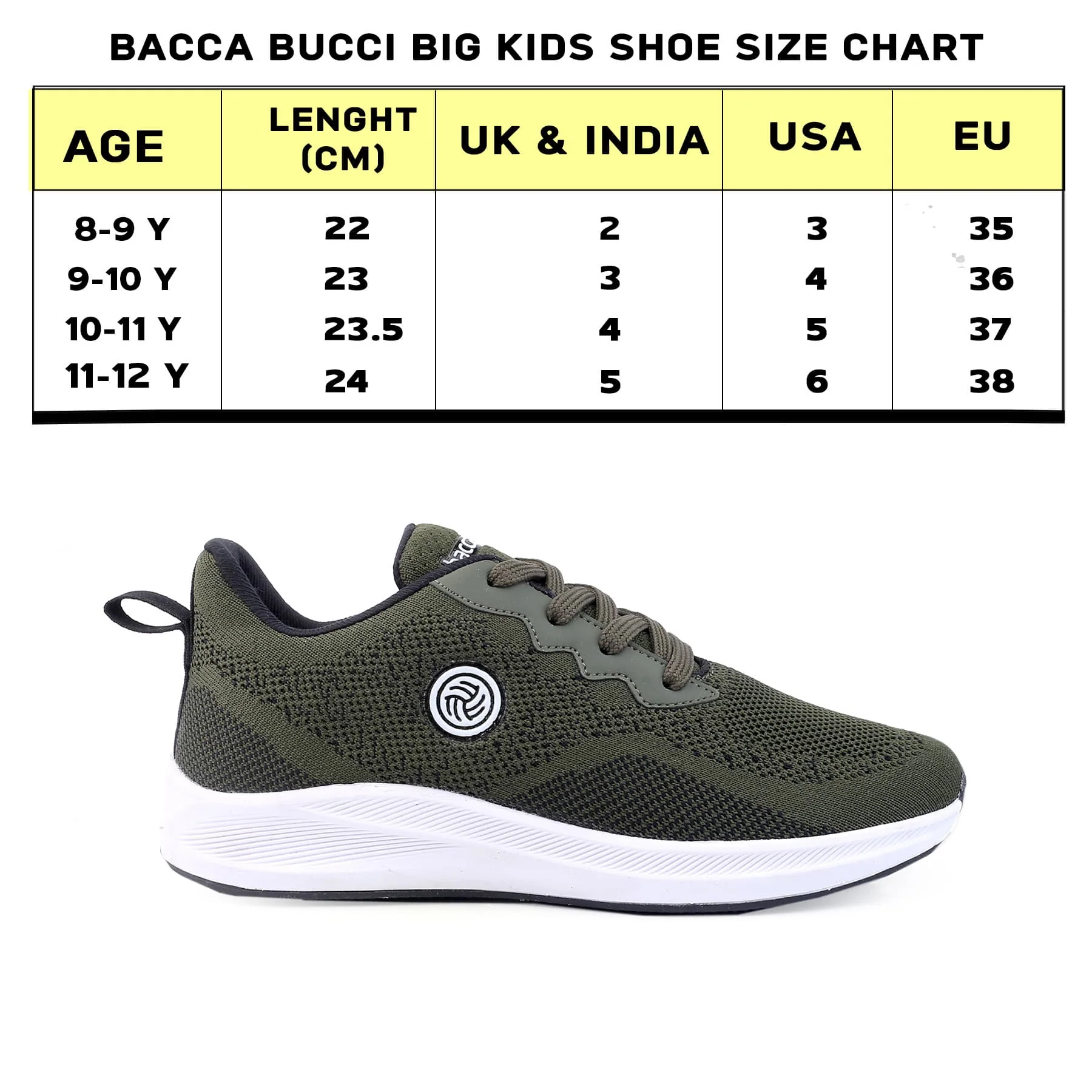 Bacca Bucci Boys or Girls Essential Knit Running Sports Shoe (Age: 8 year to 12 years) - Image 18