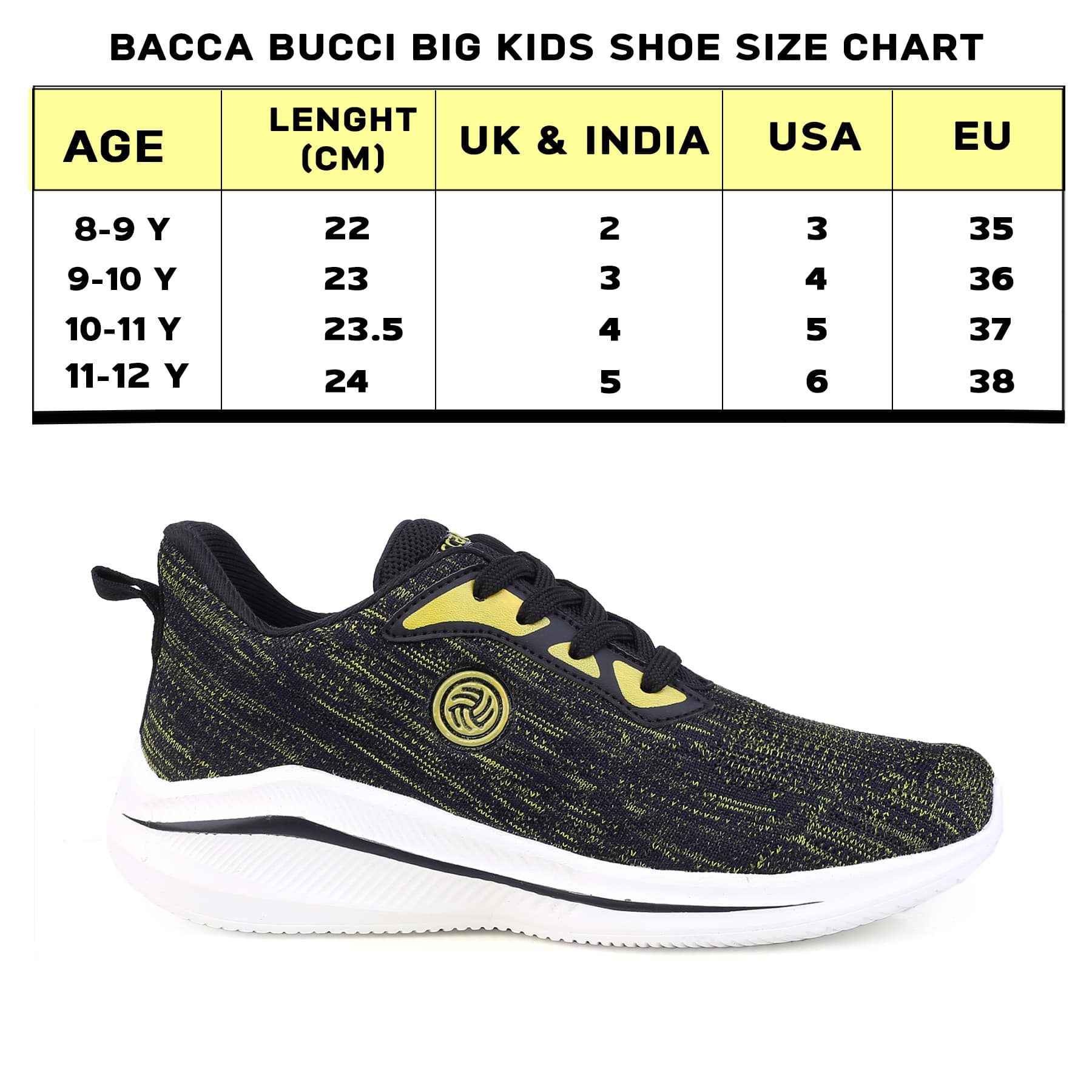Bacca Bucci Boys or Girls Essential Knit Running Sports Shoe (Age: 8 year to 12 years) - Image 6