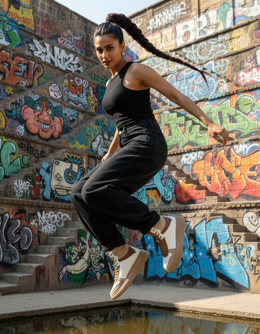 Bacca Bucci × Discovery Noir Women’s High-Top Sneakers - Image 3