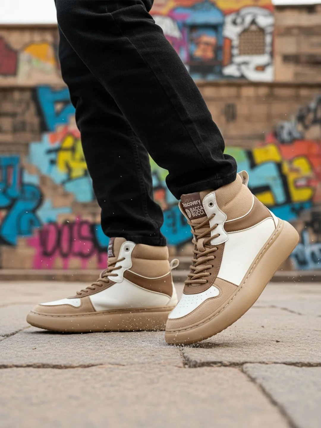 Bacca Bucci × Discovery Noir Women’s High-Top Sneakers - Image 4