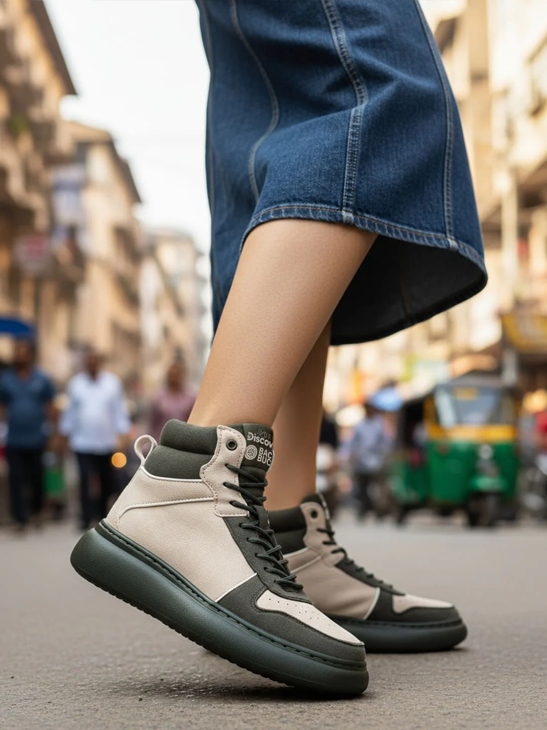 Bacca Bucci × Discovery Noir Women’s High-Top Sneakers - Image 10