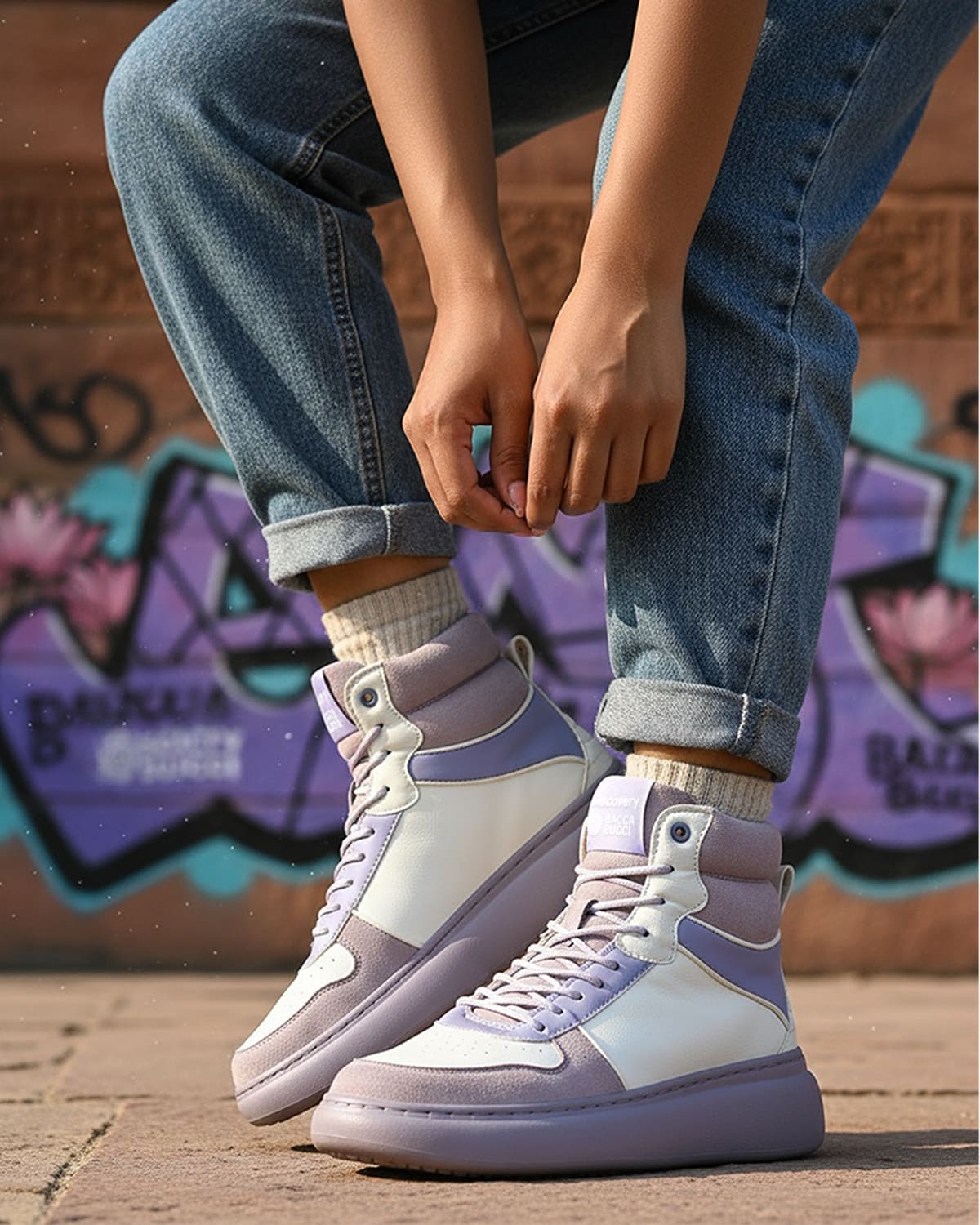 Bacca Bucci × Discovery Noir Women’s High-Top Sneakers - Image 17