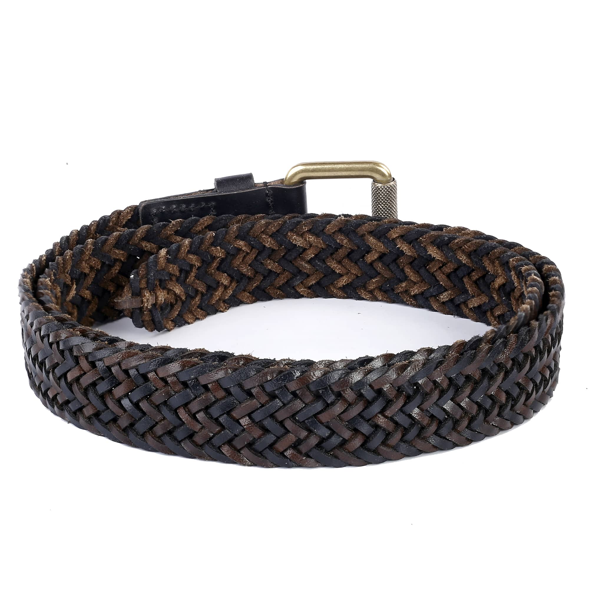 Bacca Bucci Genuine Handmade Braided Leather Belt with Roller Buckle for Men - Image 4