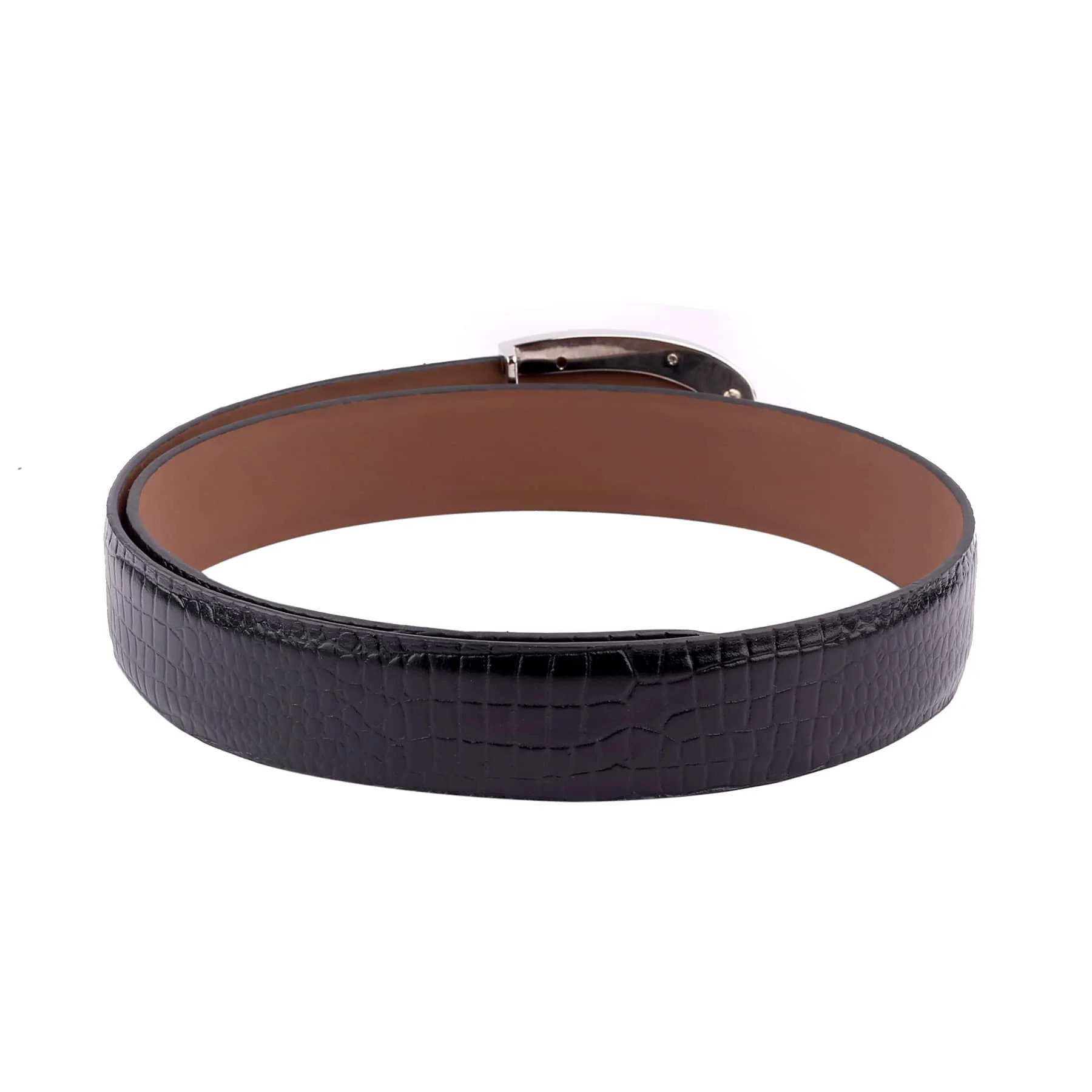 Bacca Bucci Genuine Leather Textured Semi Formal Dress Belts with a Stylish Finish and Nickel-Free Buckle - Image 6