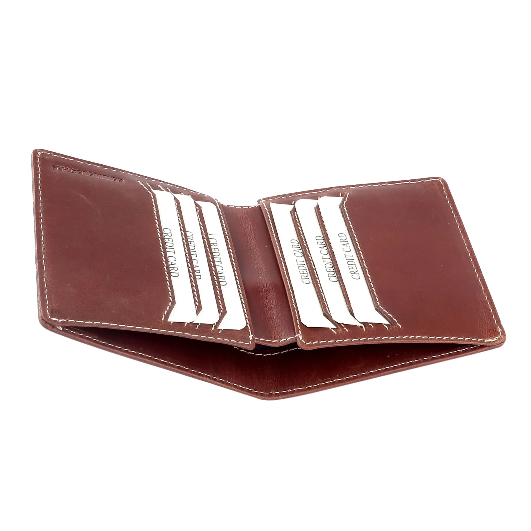 Bacca Bucci Genuine Leather Unisex Bi-Fold Credit Card Holder Wallet - Image 4