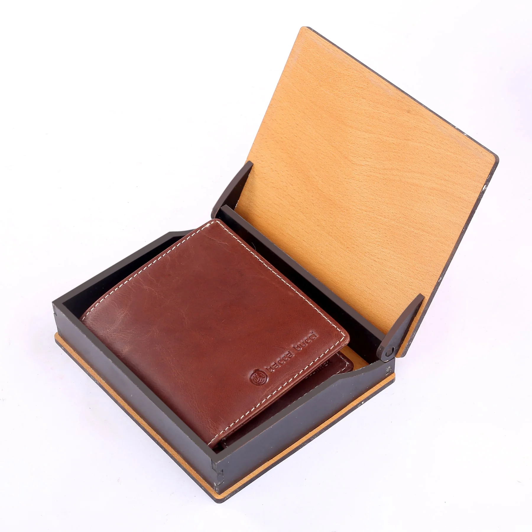 Bacca Bucci Genuine Leather Unisex Bi-Fold Credit Card Holder Wallet - Image 5