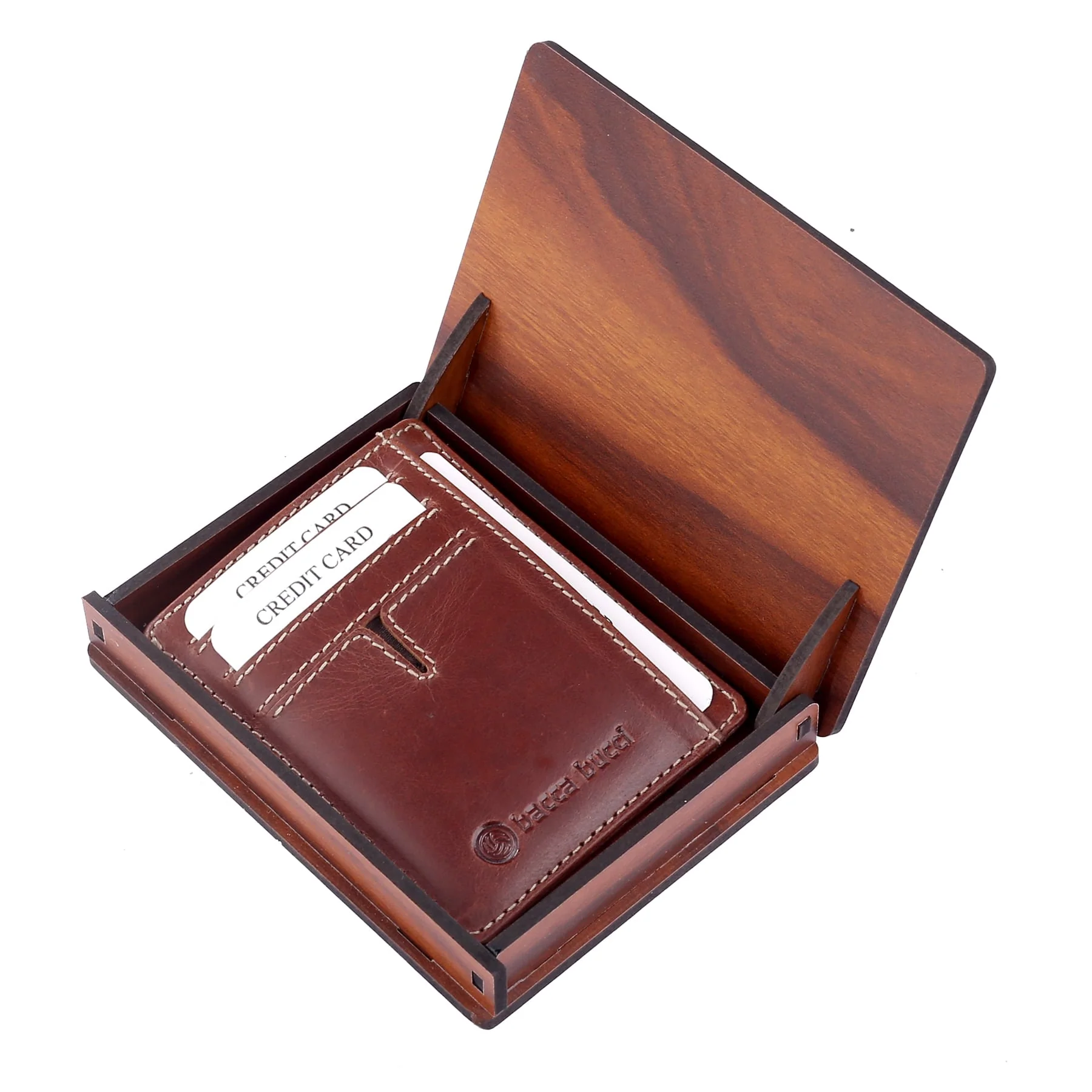 Bacca Bucci Genuine Leather Unisex Credit-Card Holder Wallet - Image 3