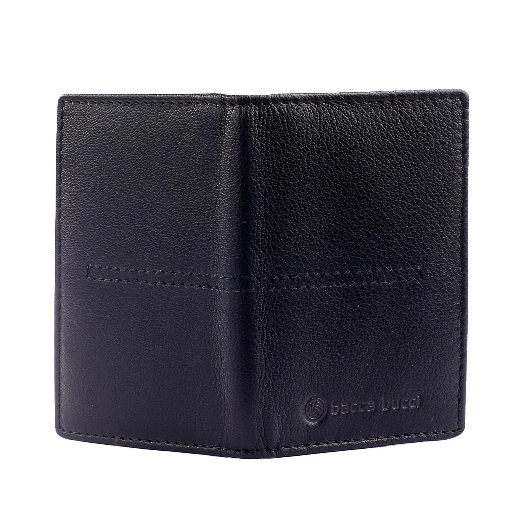 Bacca Bucci Genuine Leather Unisex Bi-Fold Credit Card Holder Wallet - Image 3