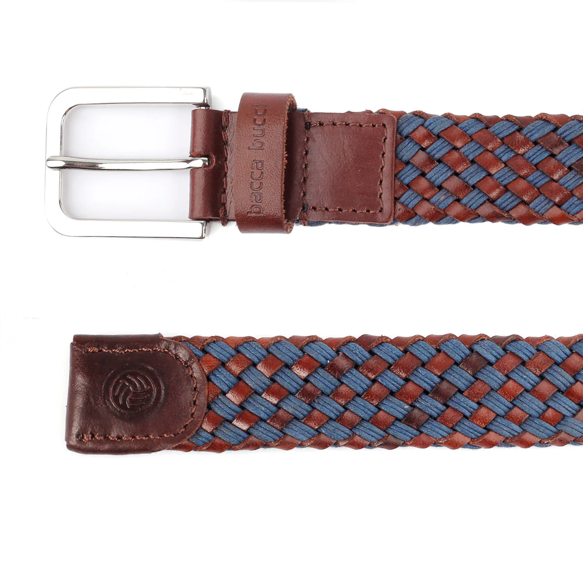 Bacca Bucci Italian Woven leather and Cotton Elastic braided belt for men with Alloy buckle - Image 7
