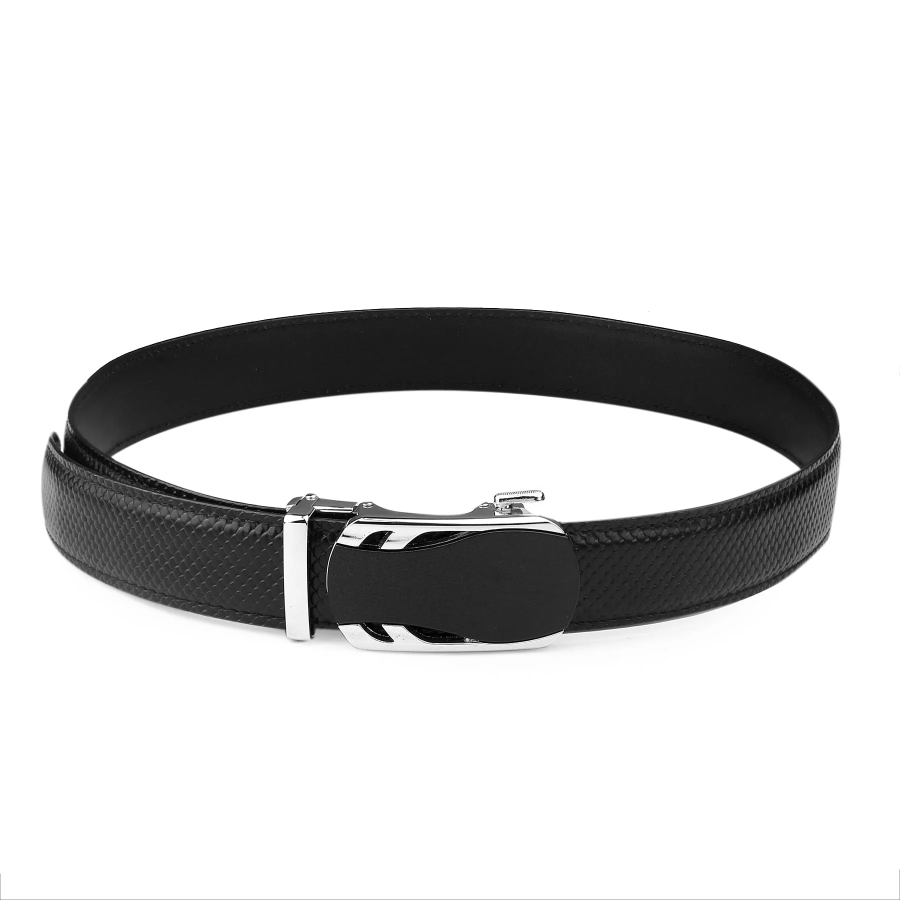 Bacca Bucci Premium Genuine Leather Formal Dress Belts with an Auto Lock Buckle - Image 6