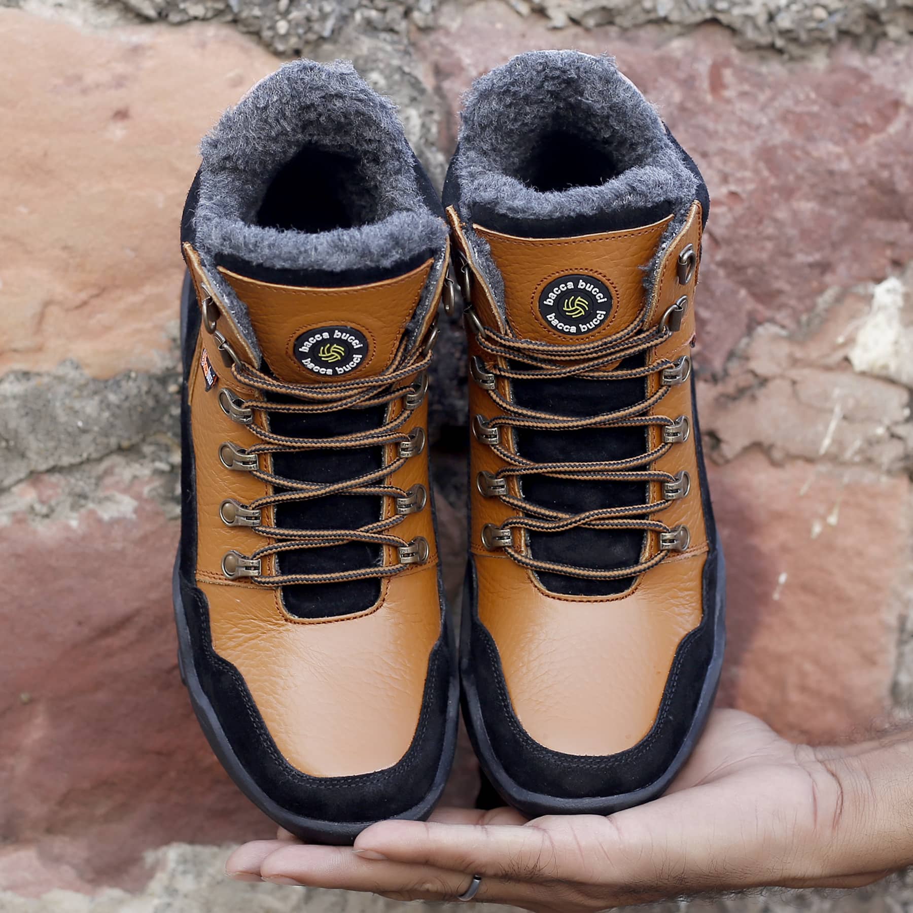 Bacca Bucci Genuine leather Grain Boots with Fur - Image 4