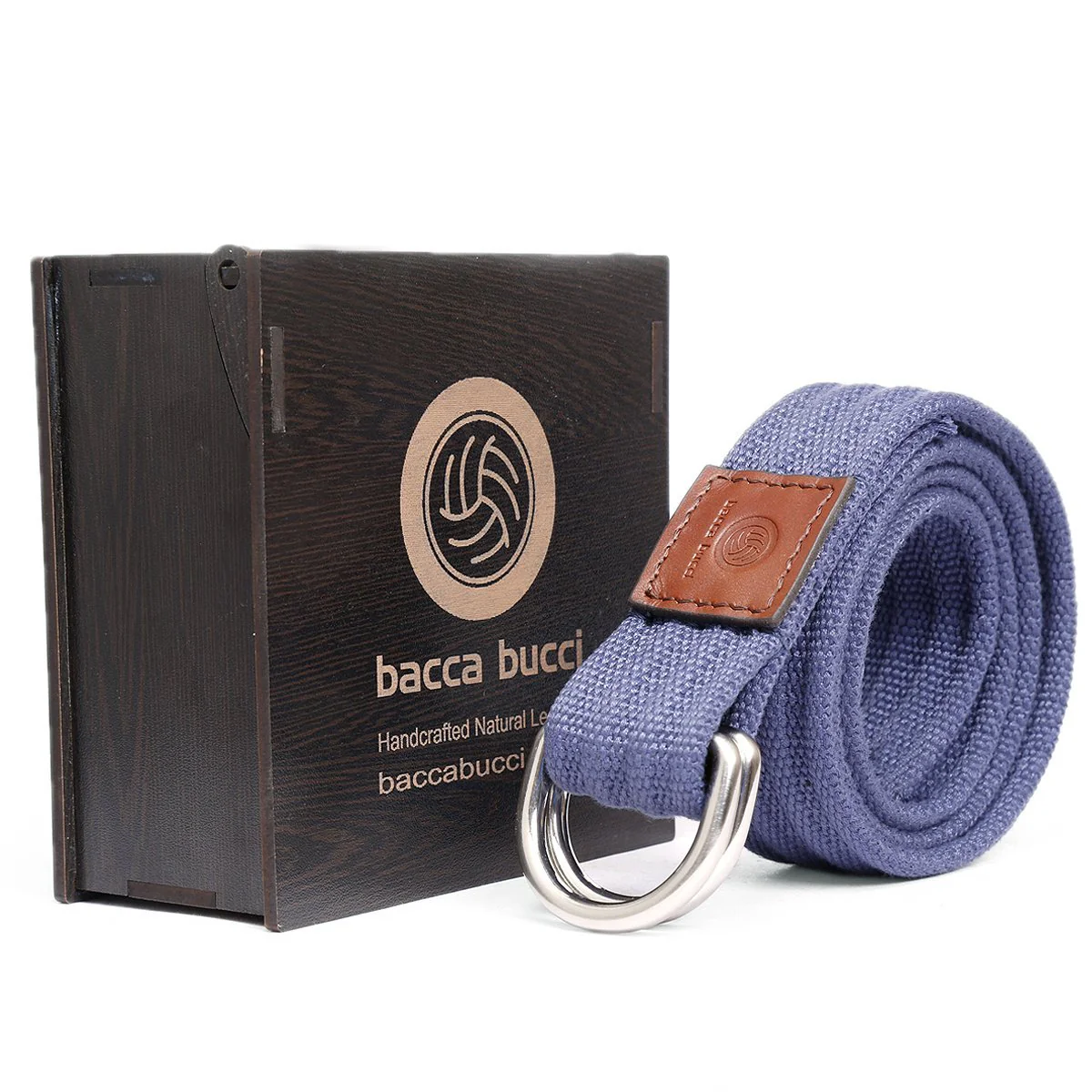Bacca Bucci Men Canvas Belt Military Belt with Double D-Ring Buckle - Image 6