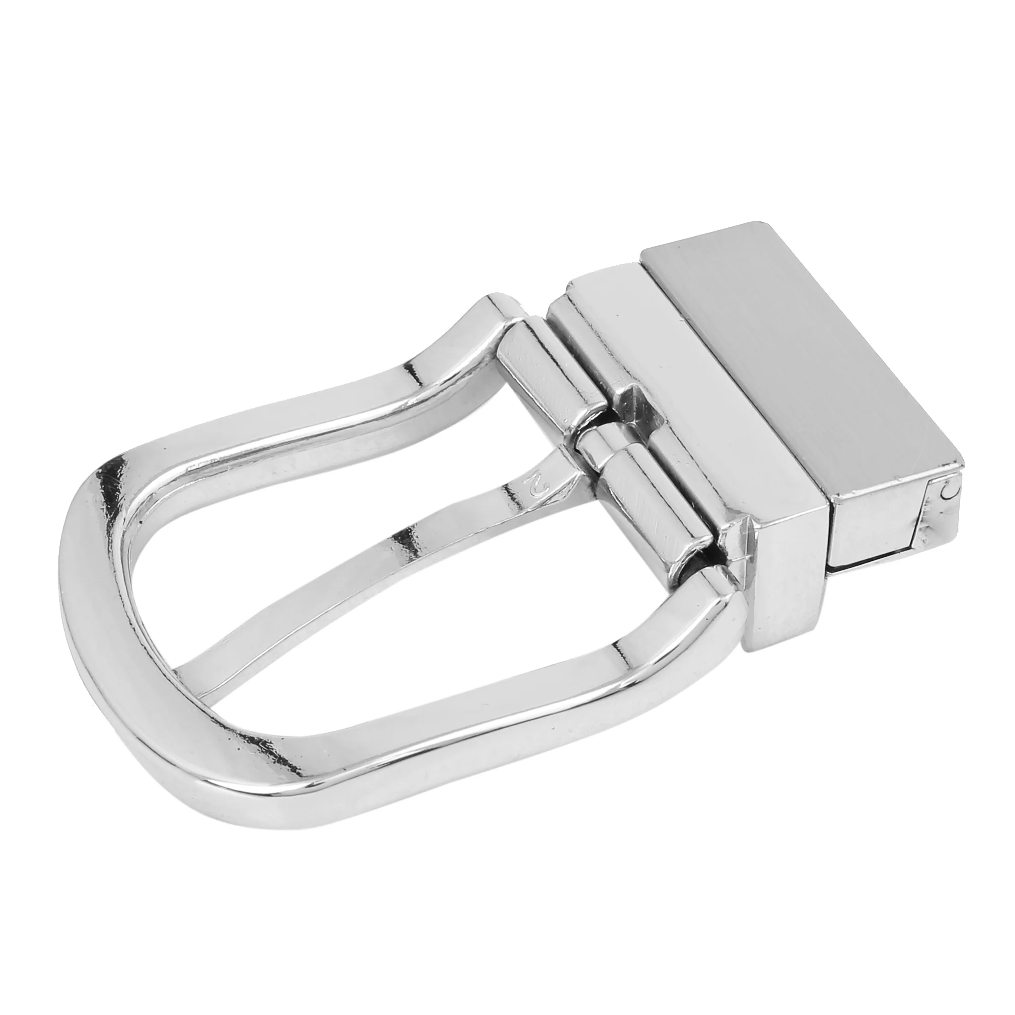 Bacca Bucci 35  MM  Nickle  free  Reversible Clamp Belt Buckle with Branding - Image 4