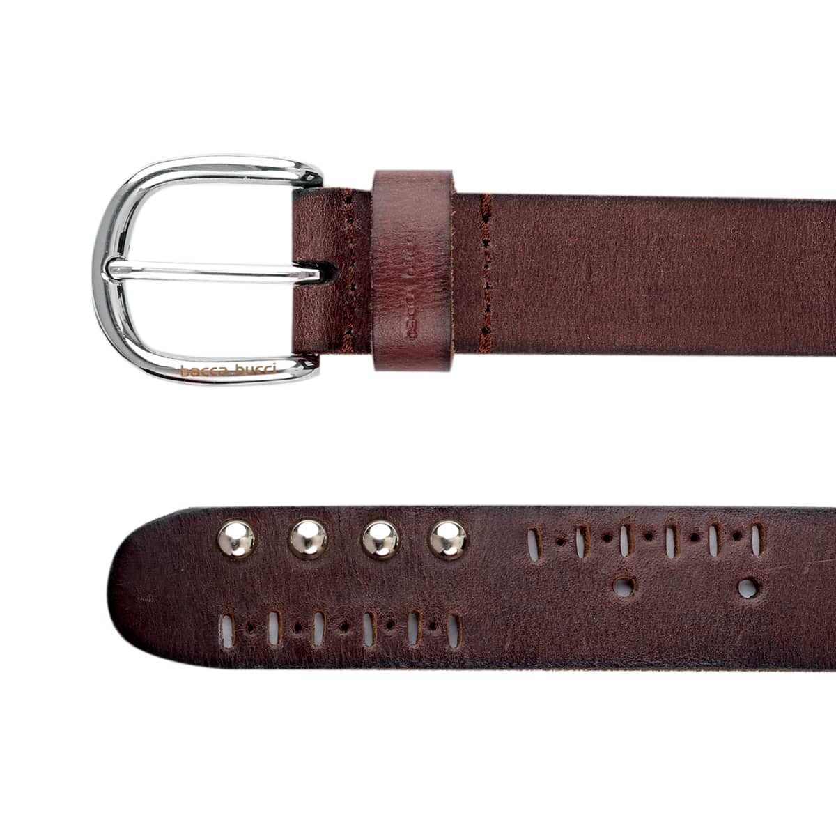 Bacca Bucci Men's Stylish Studded Casual Leather Rivets Belt with Nickle Free Buckle - Image 5