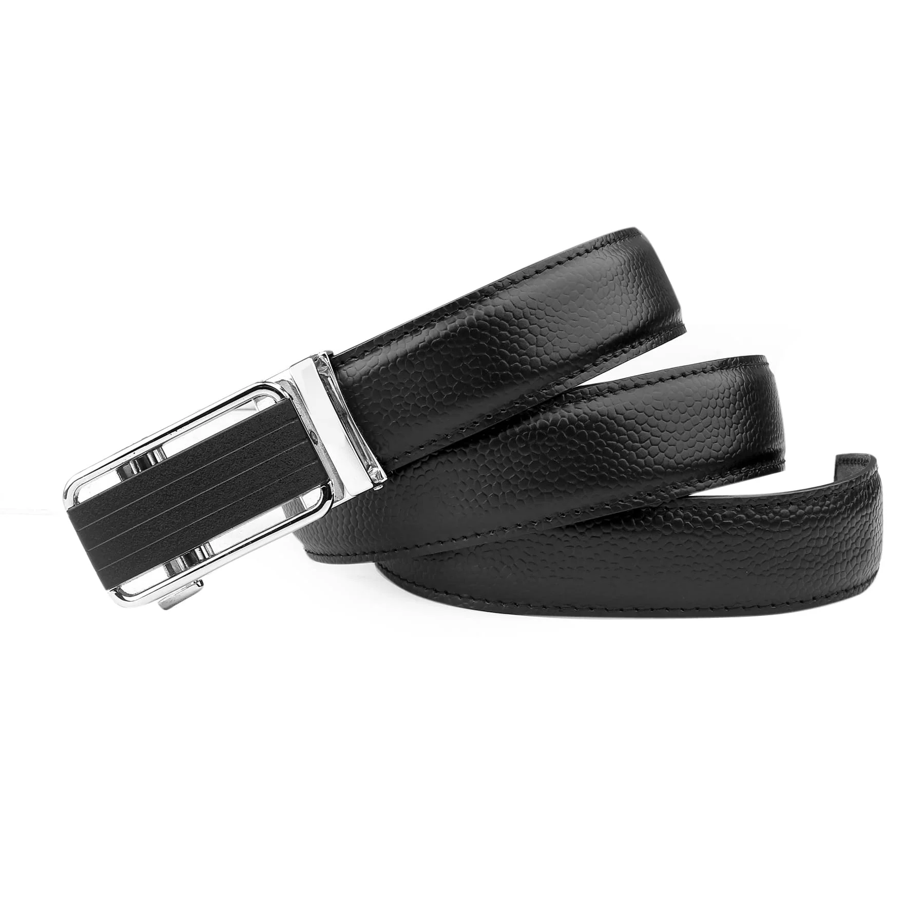 Bacca Bucci Premium Genuine Leather Formal Dress Belts with an Auto Lock Buckle - Image 3