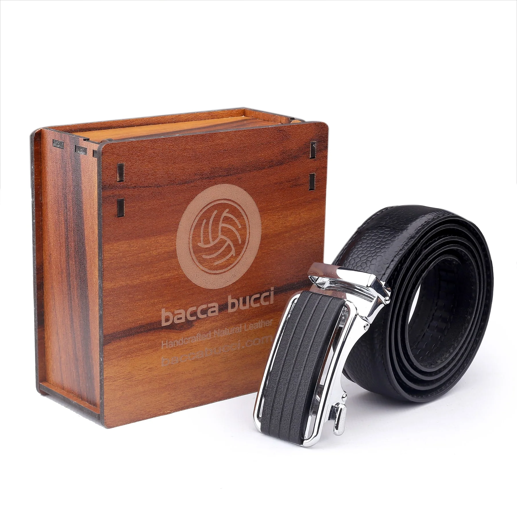 Bacca Bucci Premium Genuine Leather Formal Dress Belts with an Auto Lock Buckle - Image 5
