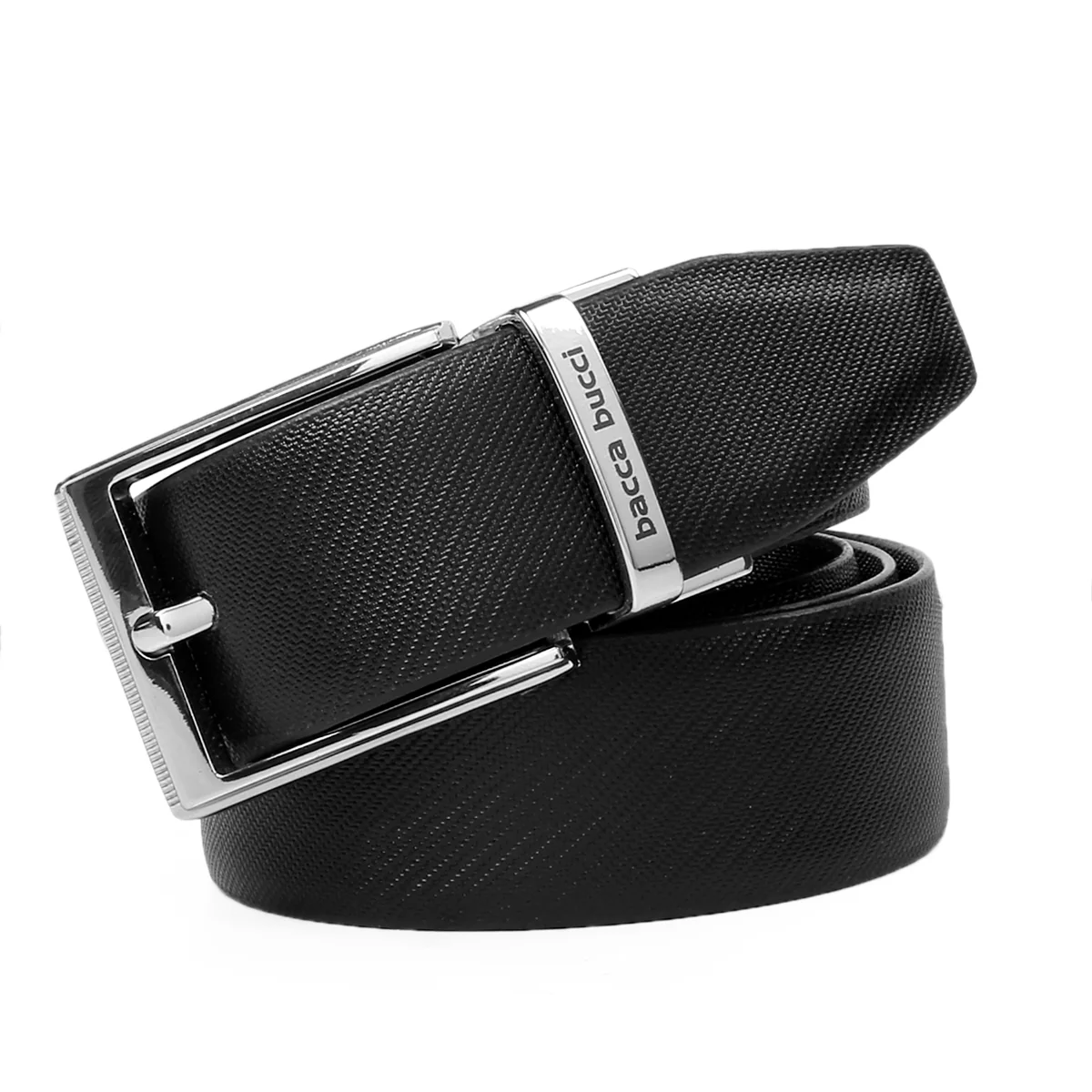 Bacca Bucci® Men's Automatic Reversible Classic Dress belt Italian Top Grain Genuine Leather with Auto rotating Buckle- Black & Brown - Image 8