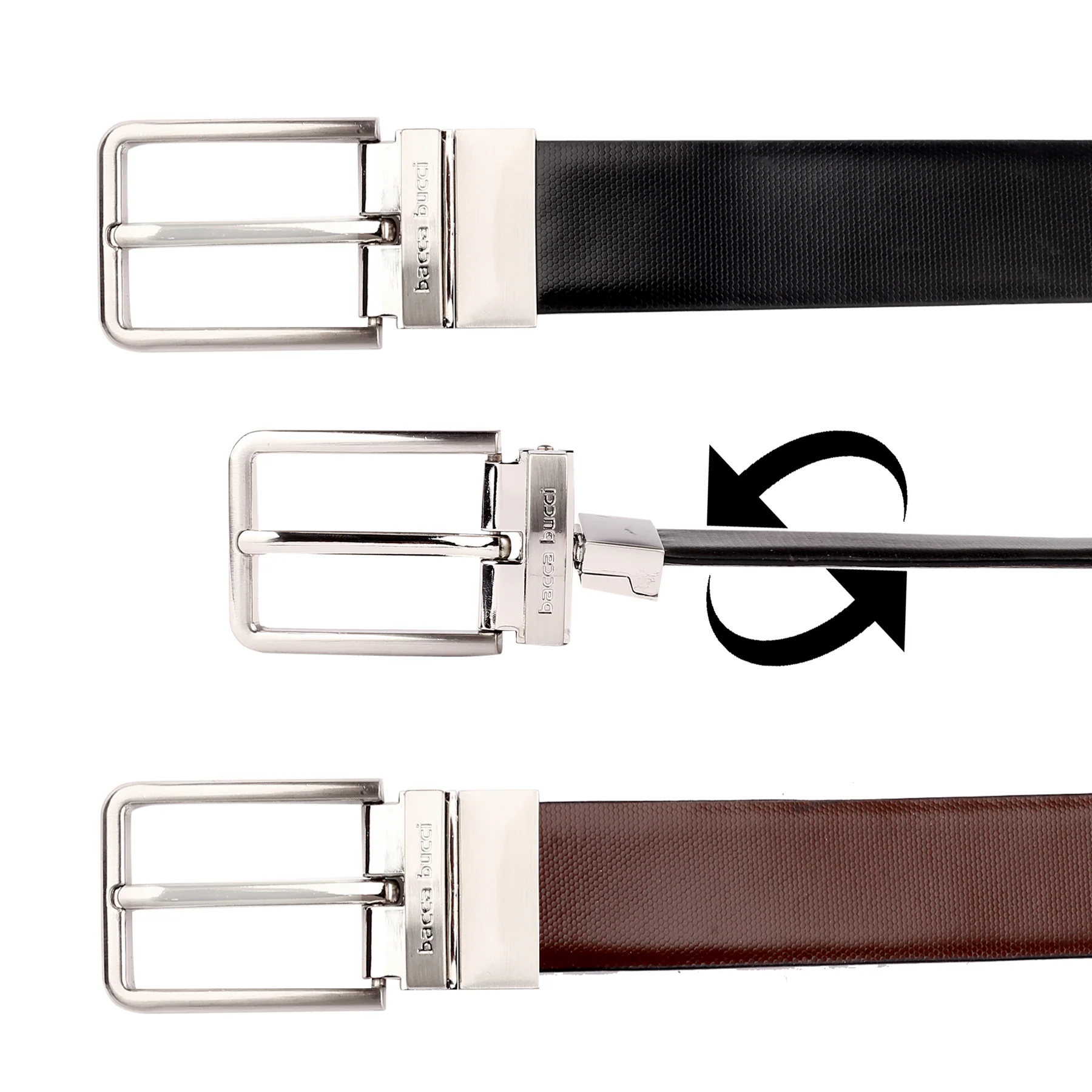 Bacca Bucci Auto reversible dress belt with Genuine Leather - Image 6