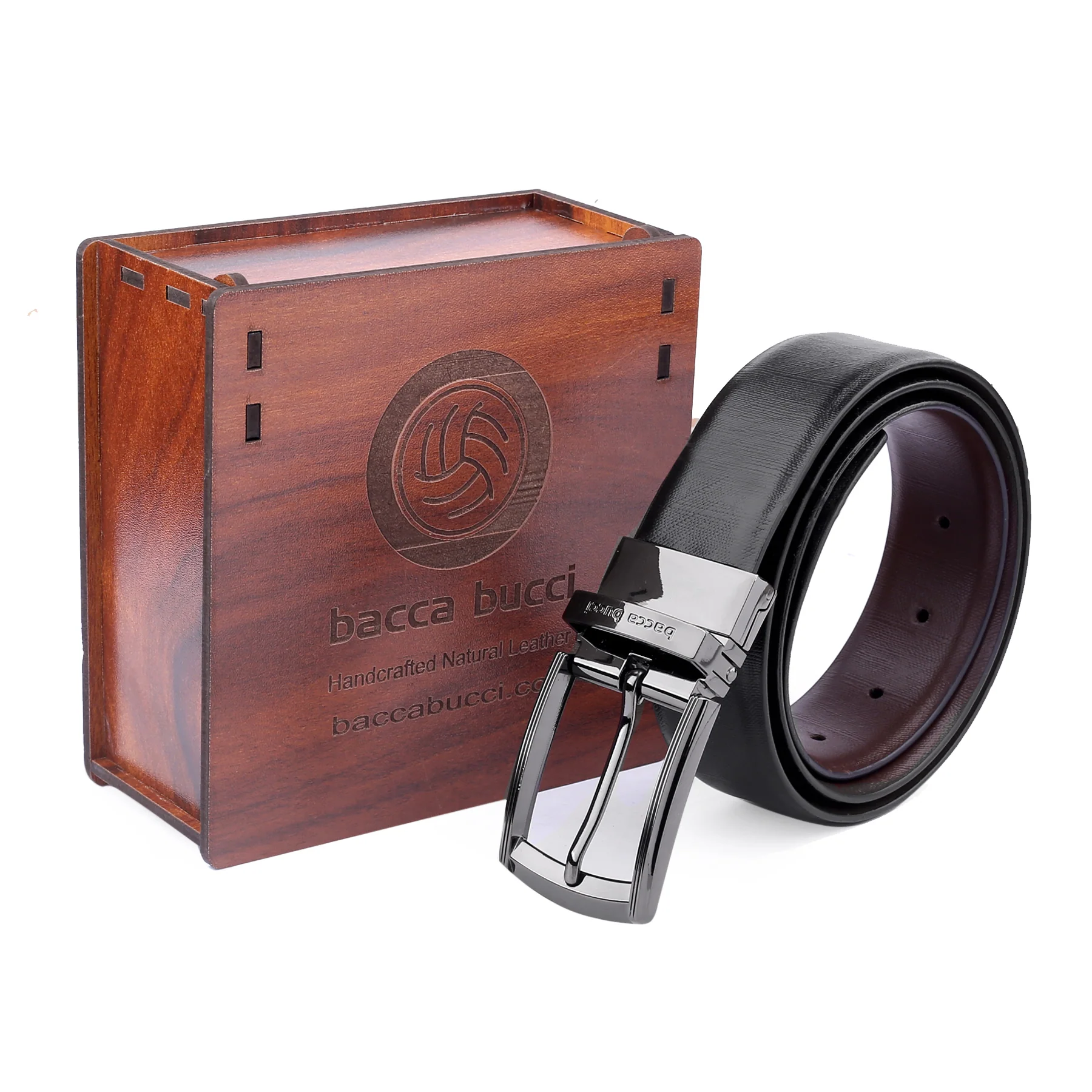 Bacca Bucci Auto reversible dress belt with Genuine Leather - Image 6
