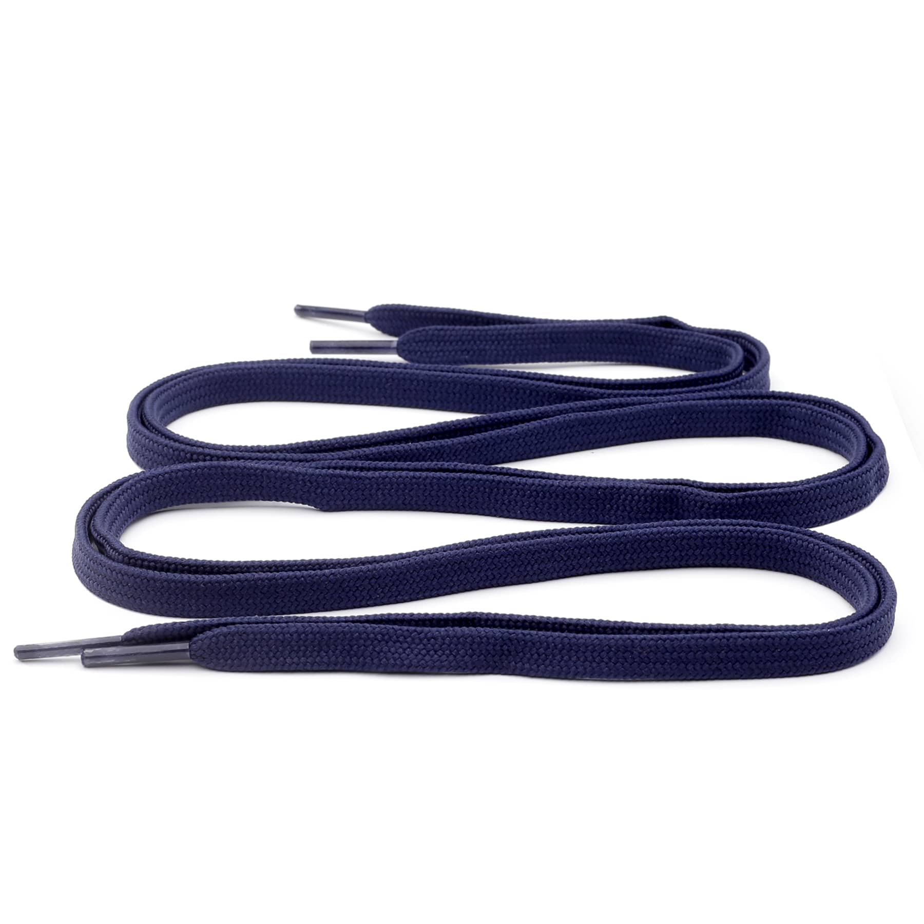 Bacca Bucci Sneaker Shoe Laces | Flat | Black- Blue - Image 2