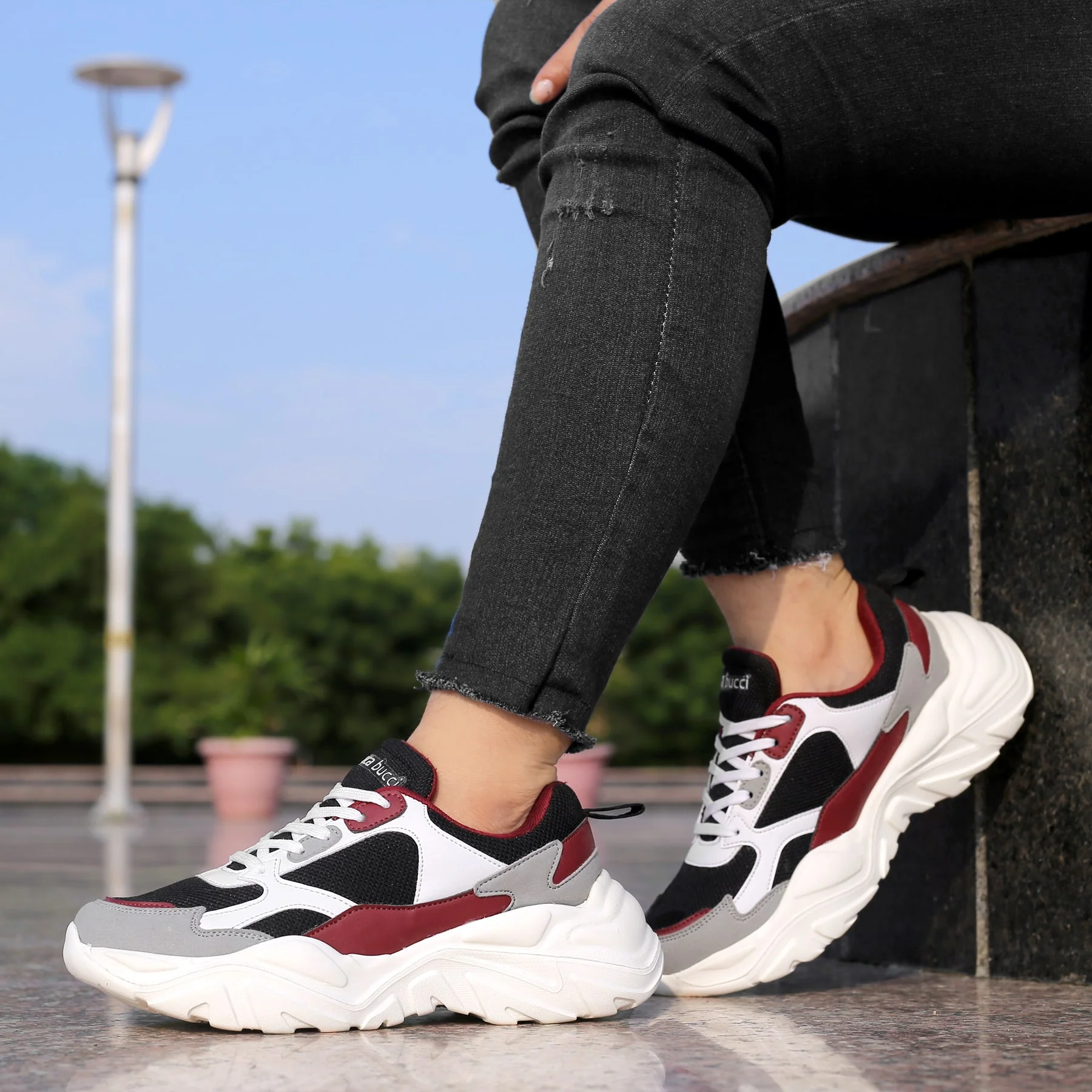 Bacca Bucci SPARK Low-top Platform ColorBlock Fashion Sneakers For Women | StreetWear Chunky Sneakers - Image 2