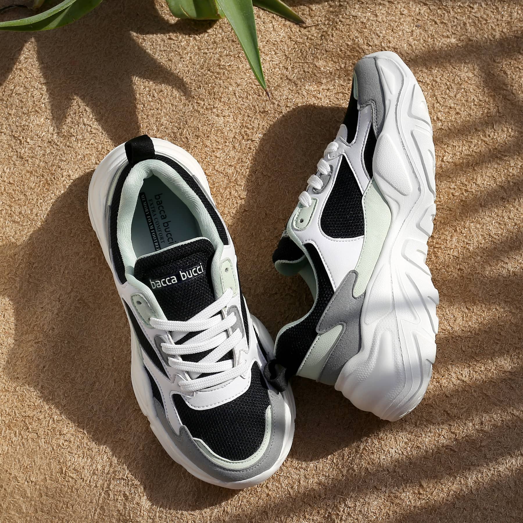 Bacca Bucci SPARK Low-top Platform ColorBlock Fashion Sneakers For Women | StreetWear Chunky Sneakers - Image 8