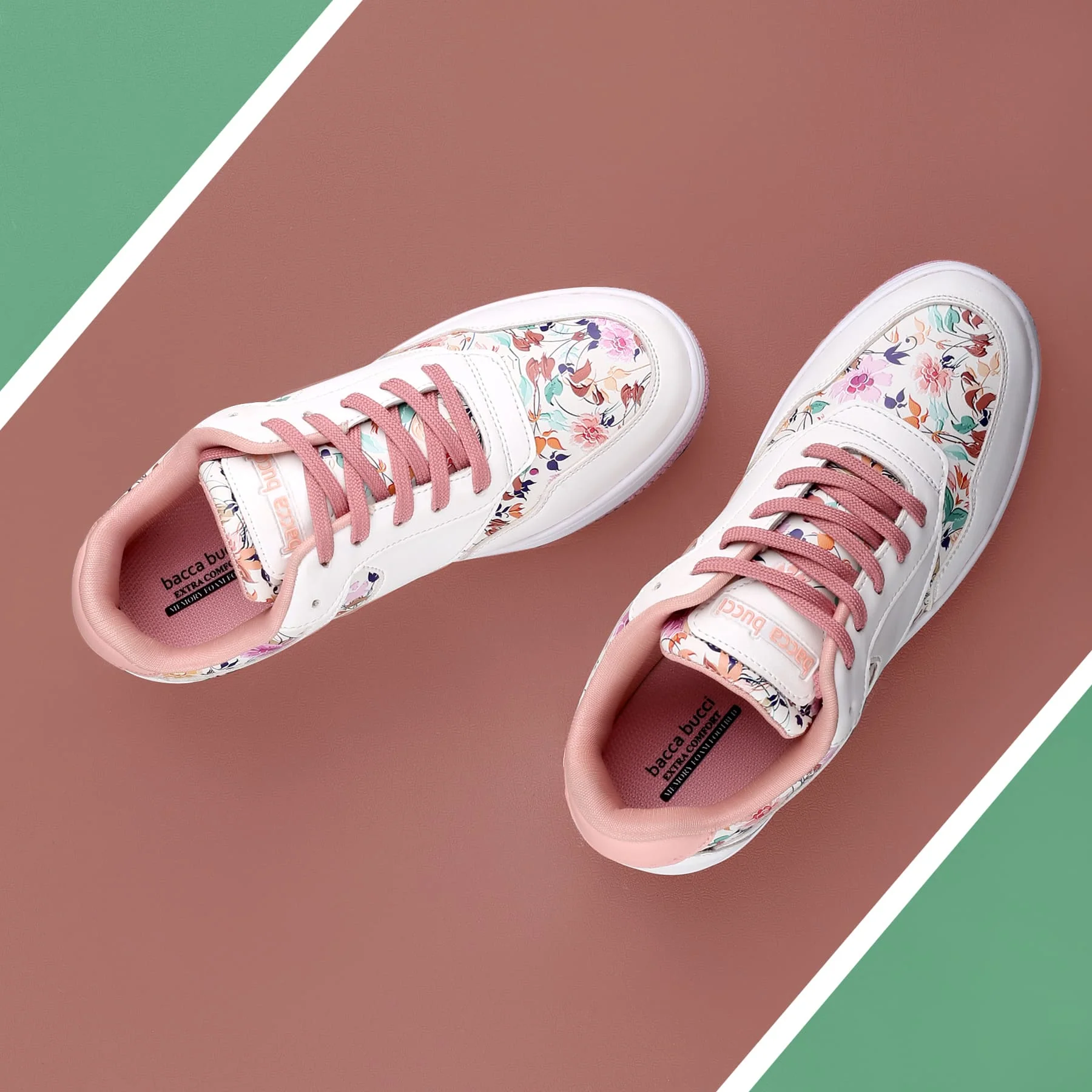 Bacca Bucci VIXEN Low Top Flat Sole Fashion Women's Sneakers with Digital Prints - Image 3