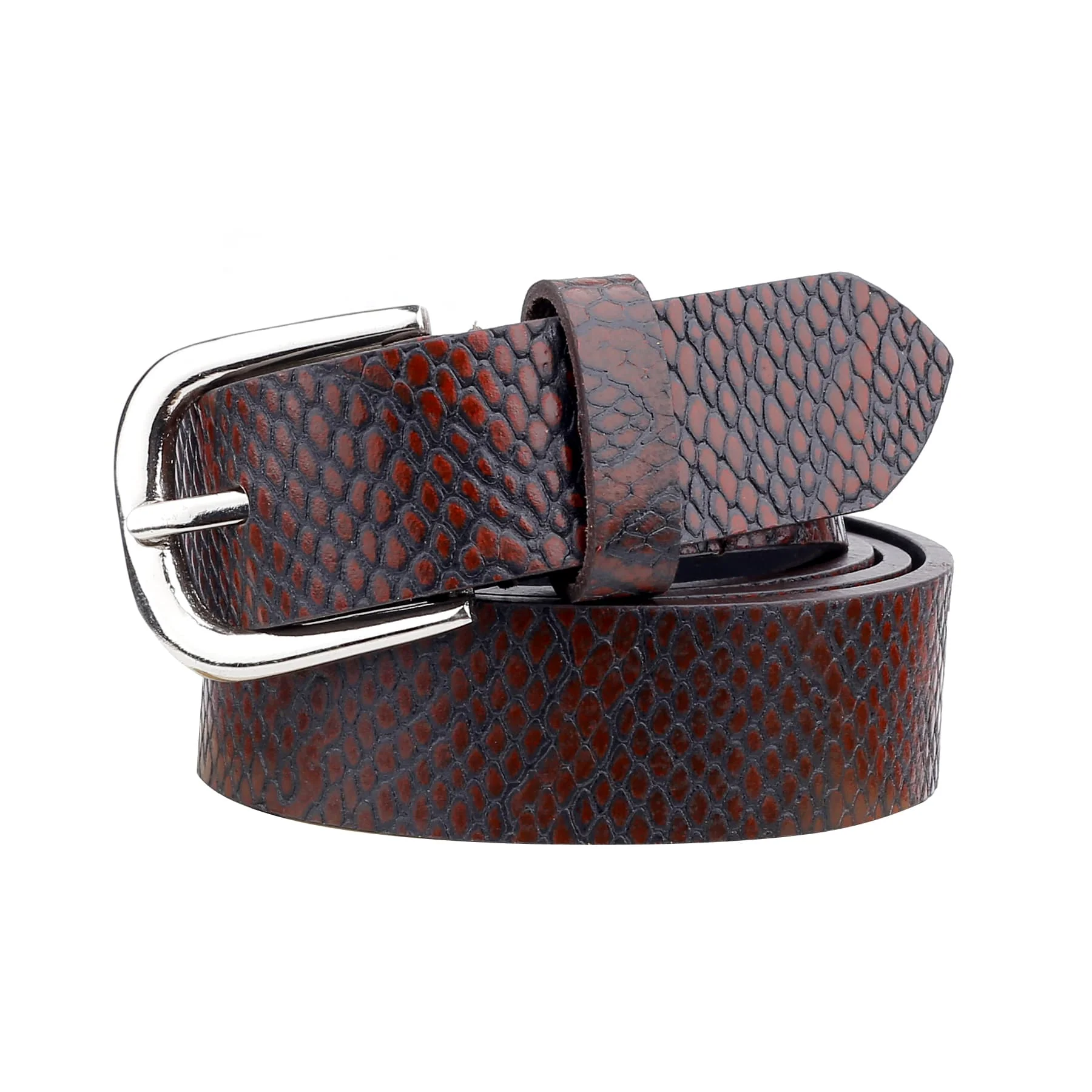 Bacca Bucci Women Genuine Leather Belts with Imported Nickle Free Buckle | Width : 28 MM | Two tone Finish Belt - Image 8