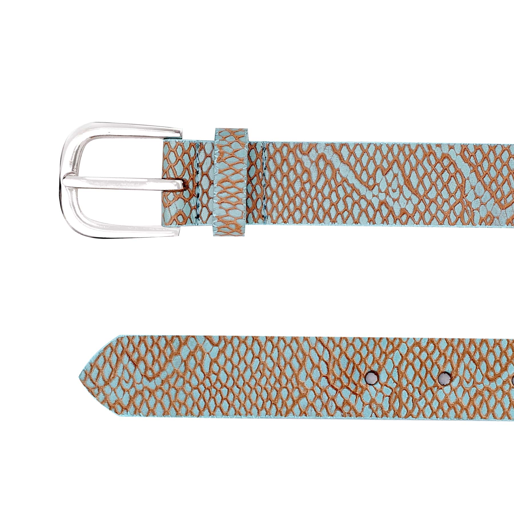 Bacca Bucci Women Genuine Leather Belts with Imported Nickle Free Buckle | Width : 28 MM | Two tone Finish Belt - Image 12