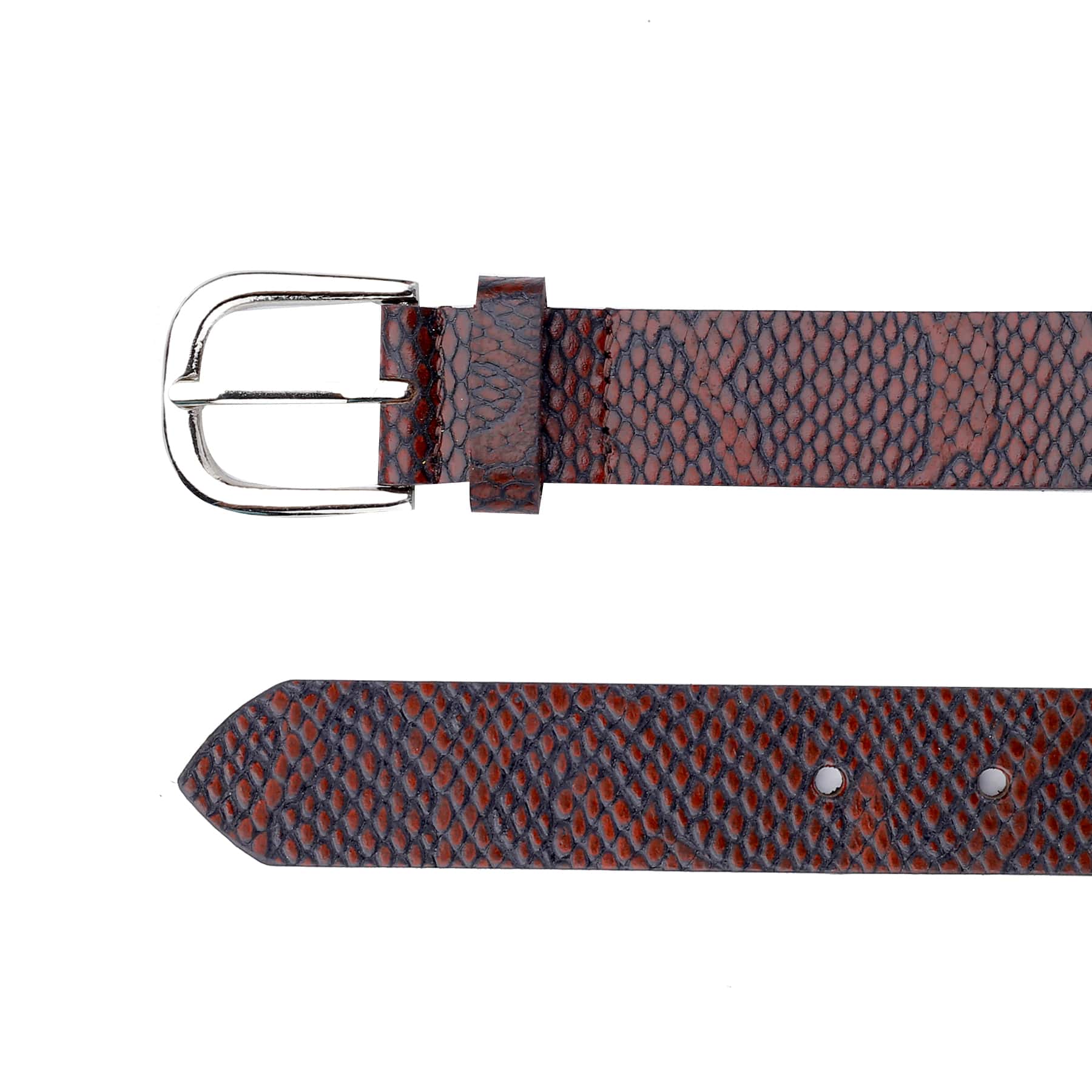 Bacca Bucci Women Genuine Leather Belts with Imported Nickle Free Buckle | Width : 28 MM | Two tone Finish Belt - Image 5
