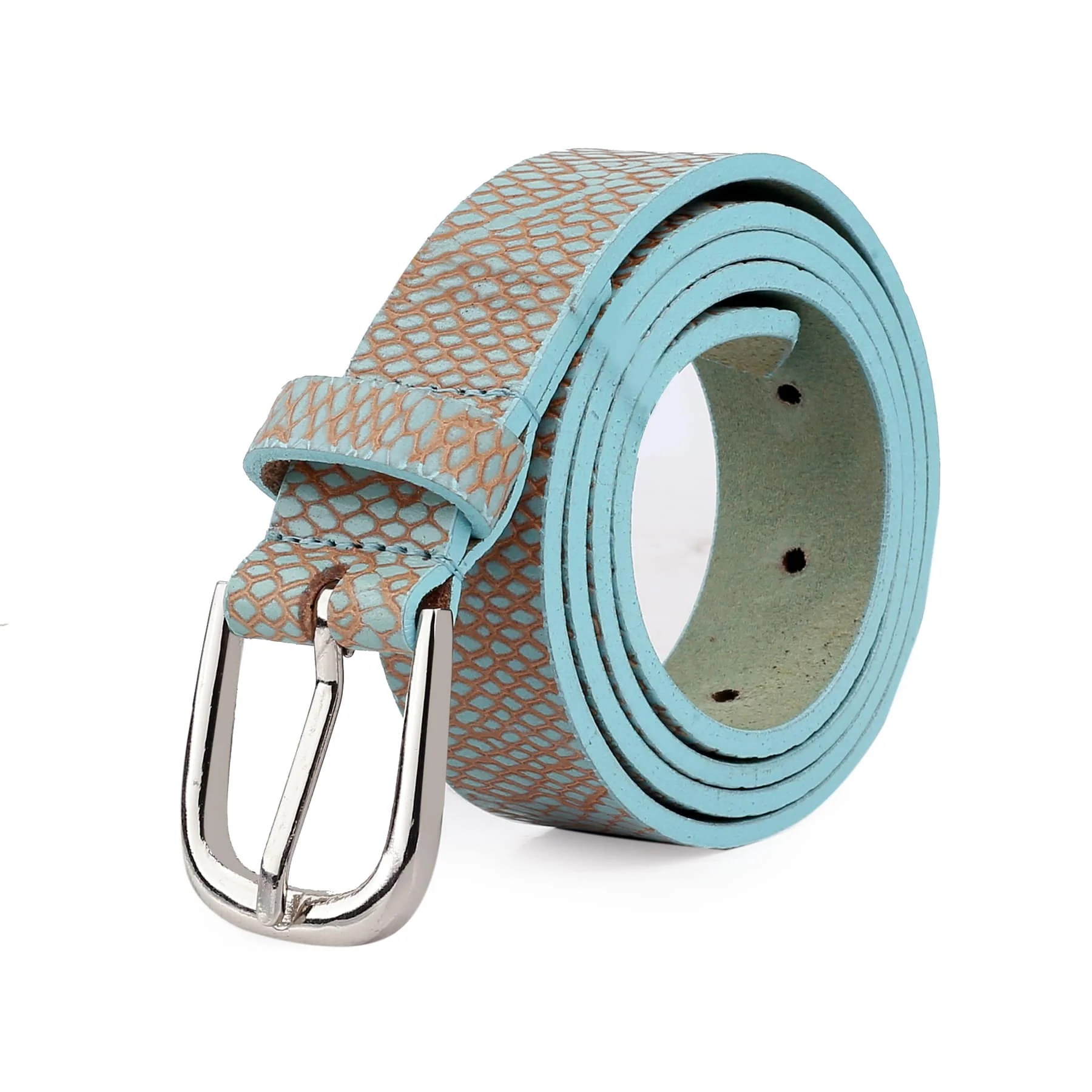 Bacca Bucci Women Genuine Leather Belts with Imported Nickle Free Buckle | Width : 28 MM | Two tone Finish Belt - Image 9