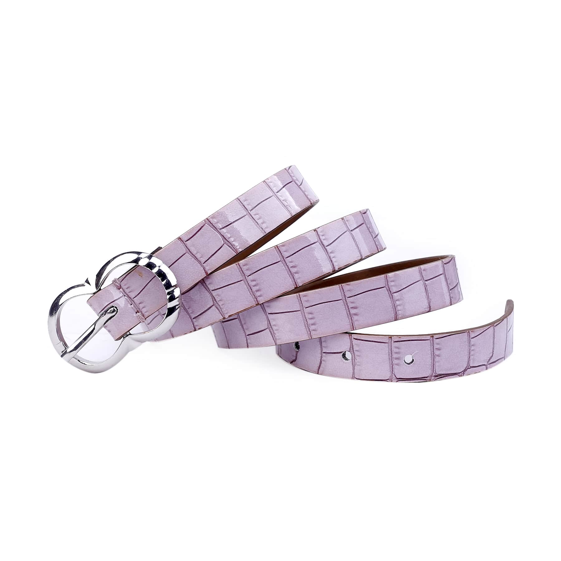 Bacca Bucci Women Leather Belts with Imported Nickle Free Buckle | Width : 20 MM | Croco Luster Belt - Image 2