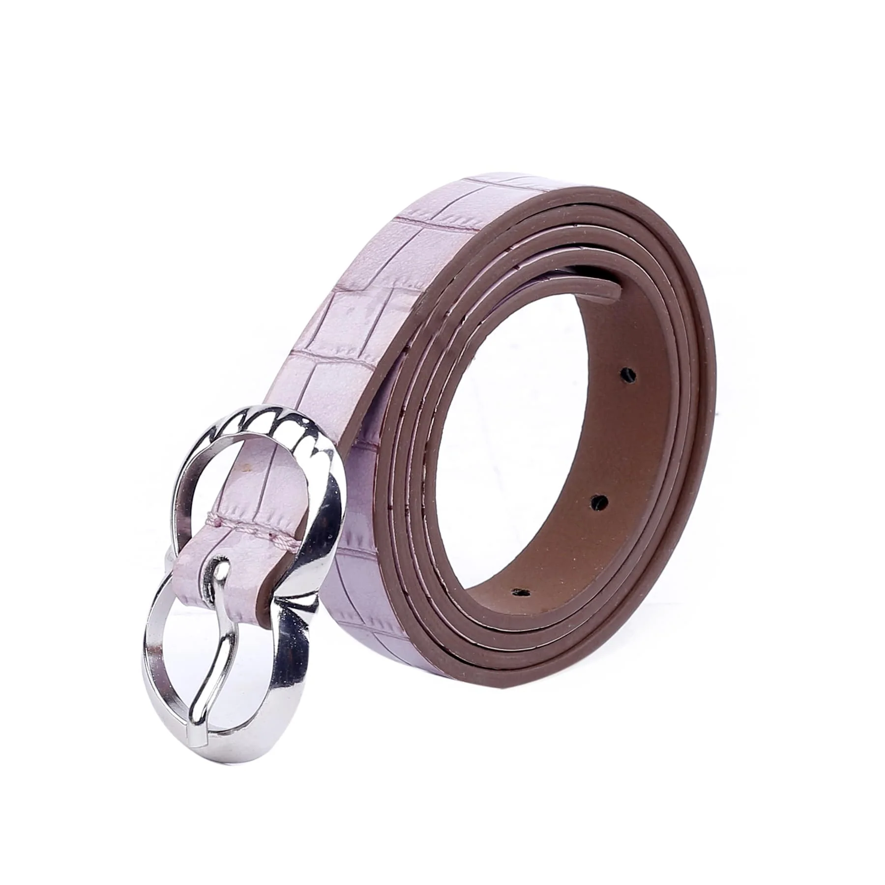 Bacca Bucci Women Leather Belts with Imported Nickle Free Buckle | Width : 20 MM | Croco Luster Belt - Image 3