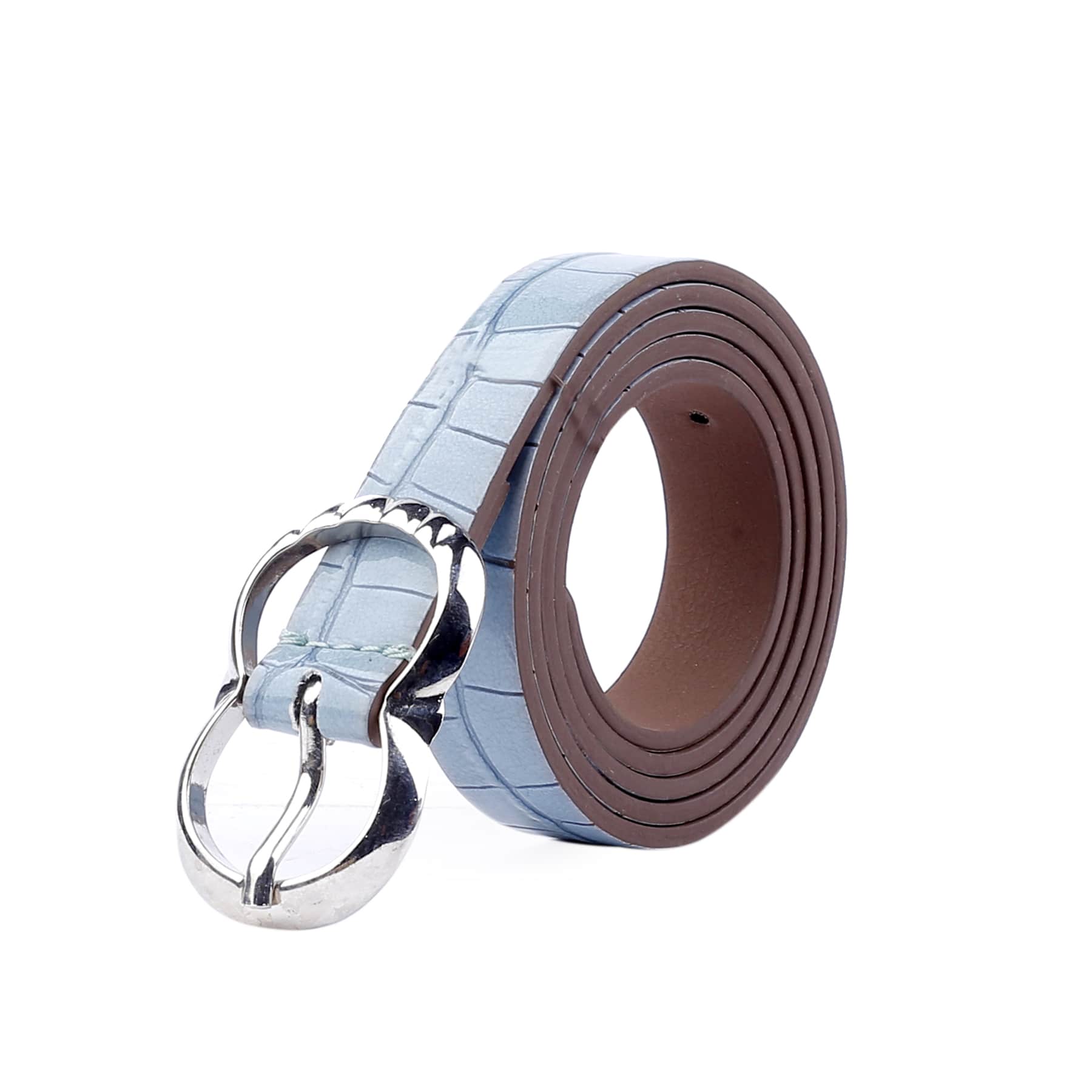 Bacca Bucci Women Leather Belts with Imported Nickle Free Buckle | Width : 20 MM | Croco Luster Belt - Image 14