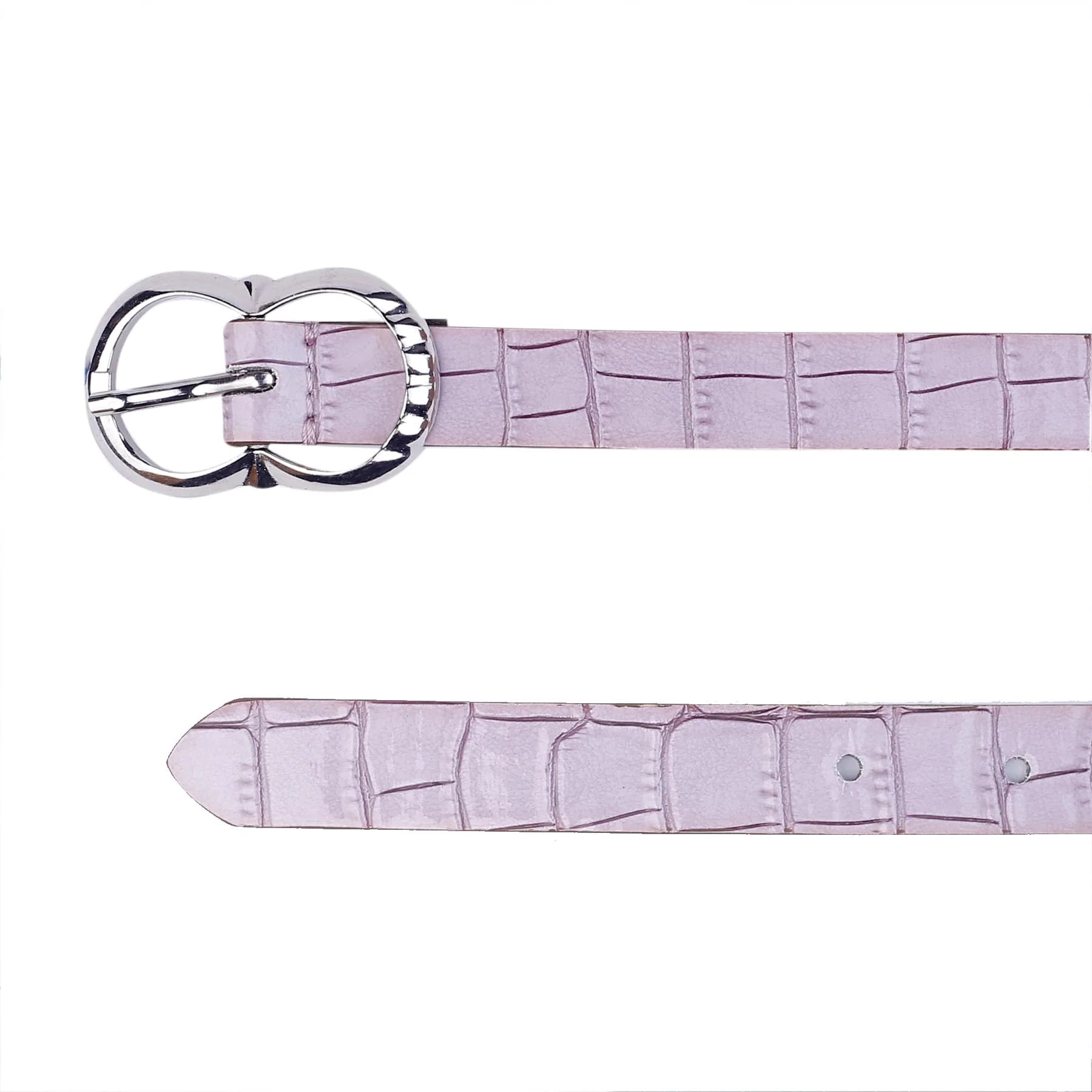 Bacca Bucci Women Leather Belts with Imported Nickle Free Buckle | Width : 20 MM | Croco Luster Belt - Image 22