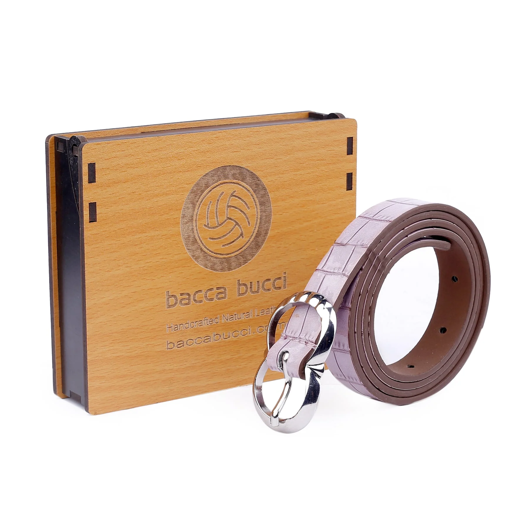 Bacca Bucci Women Leather Belts with Imported Nickle Free Buckle | Width : 20 MM | Croco Luster Belt - Image 24