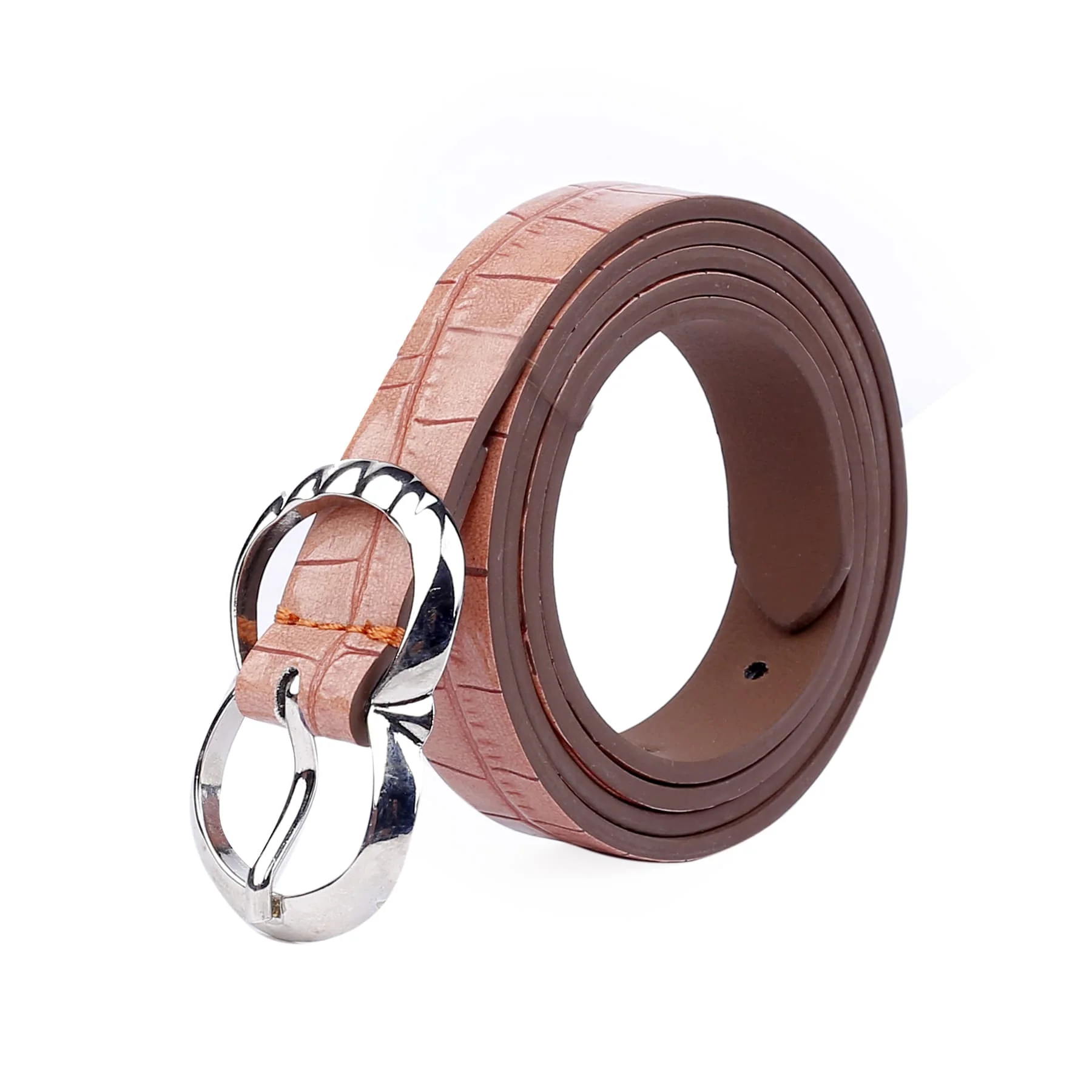 Bacca Bucci Women Leather Belts with Imported Nickle Free Buckle | Width : 20 MM | Croco Luster Belt - Image 20