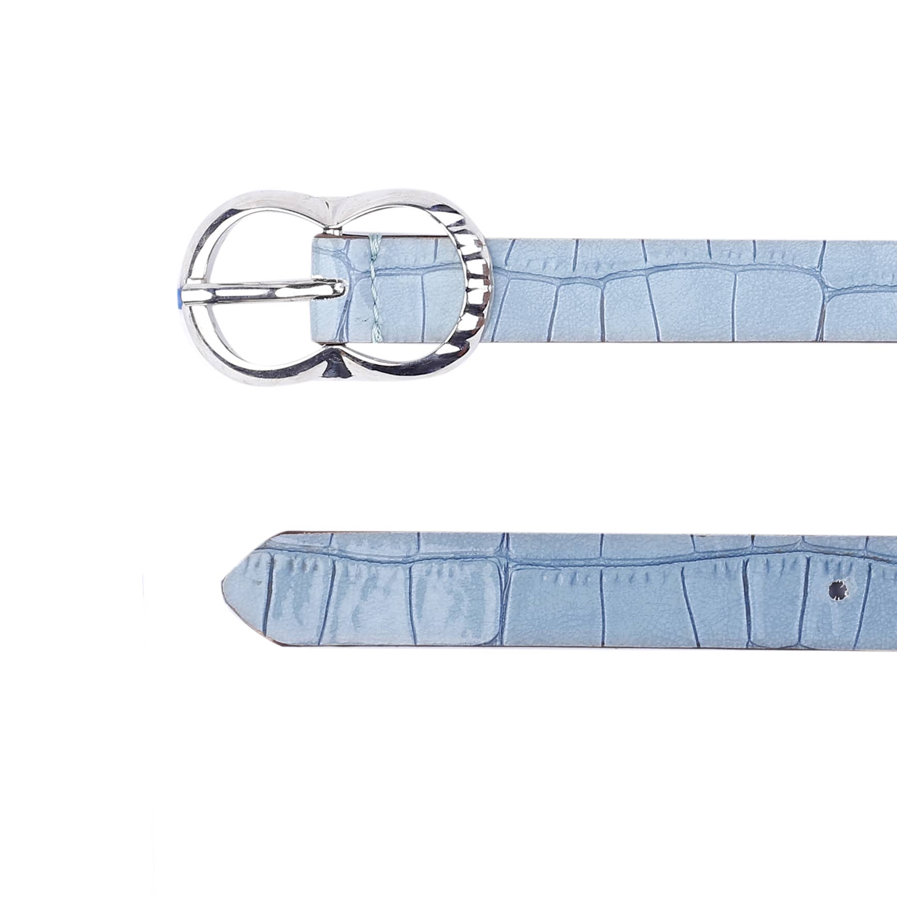 Bacca Bucci Women Leather Belts with Imported Nickle Free Buckle | Width : 20 MM | Croco Luster Belt - Image 16