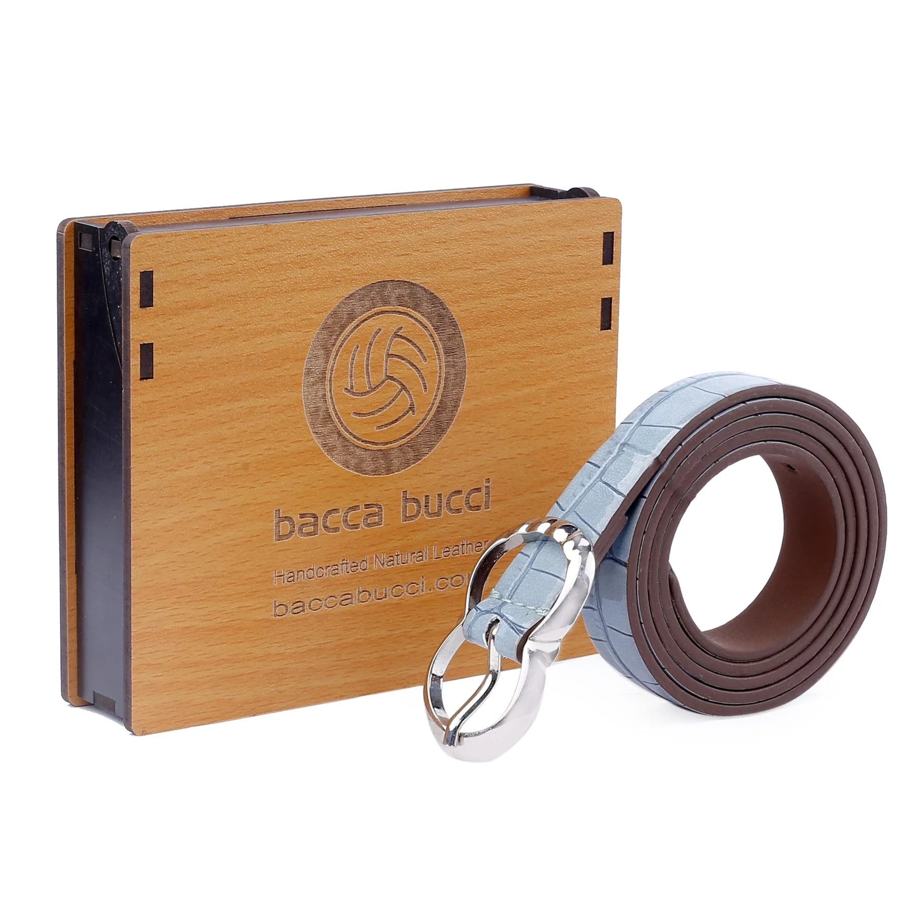 Bacca Bucci Women Leather Belts with Imported Nickle Free Buckle | Width : 20 MM | Croco Luster Belt - Image 6