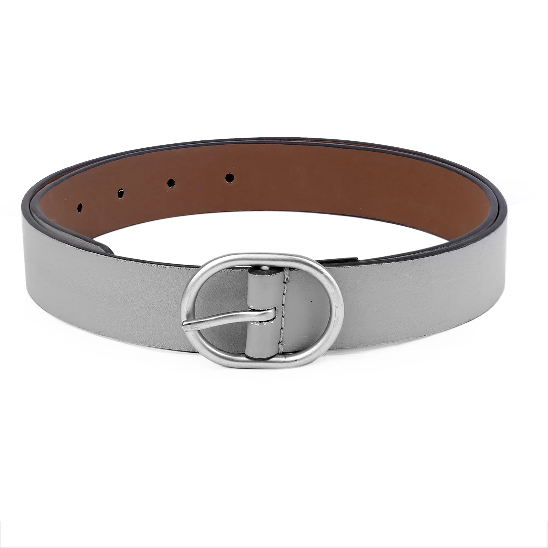 Bacca Bucci Women Leather Belts with Imported Nickle Free Buckle | Width : 30 MM | Solid Color Matt Luster Finish Belts - Image 12