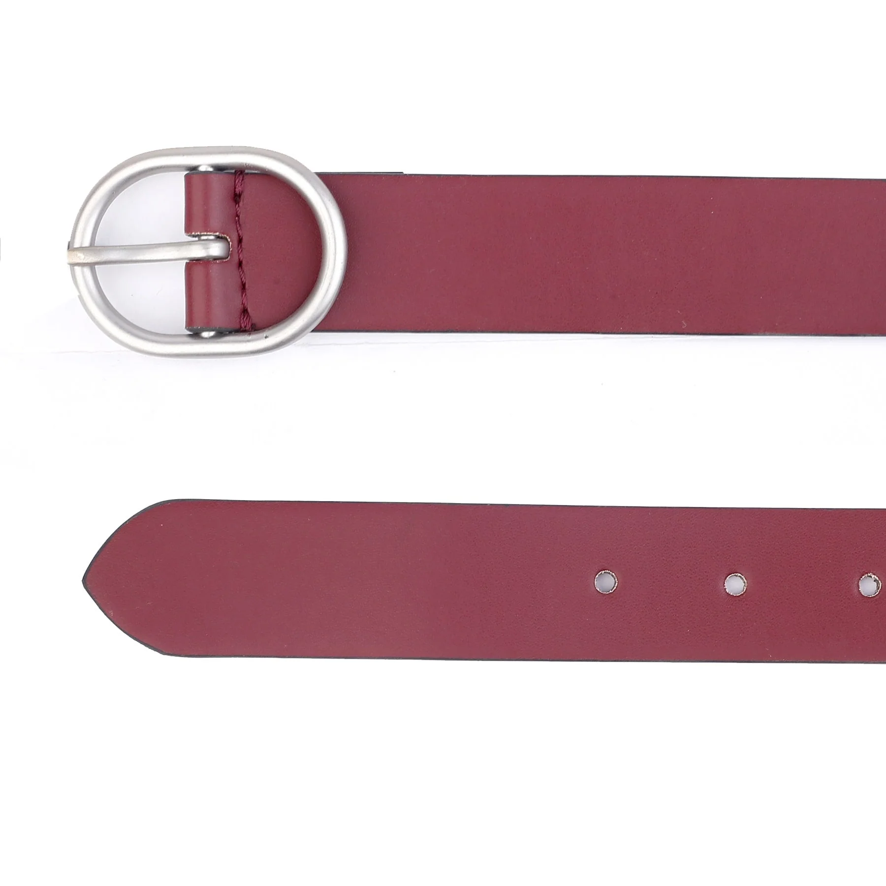 Bacca Bucci Women Leather Belts with Imported Nickle Free Buckle | Width : 30 MM | Solid Color Matt Luster Finish Belts - Image 4