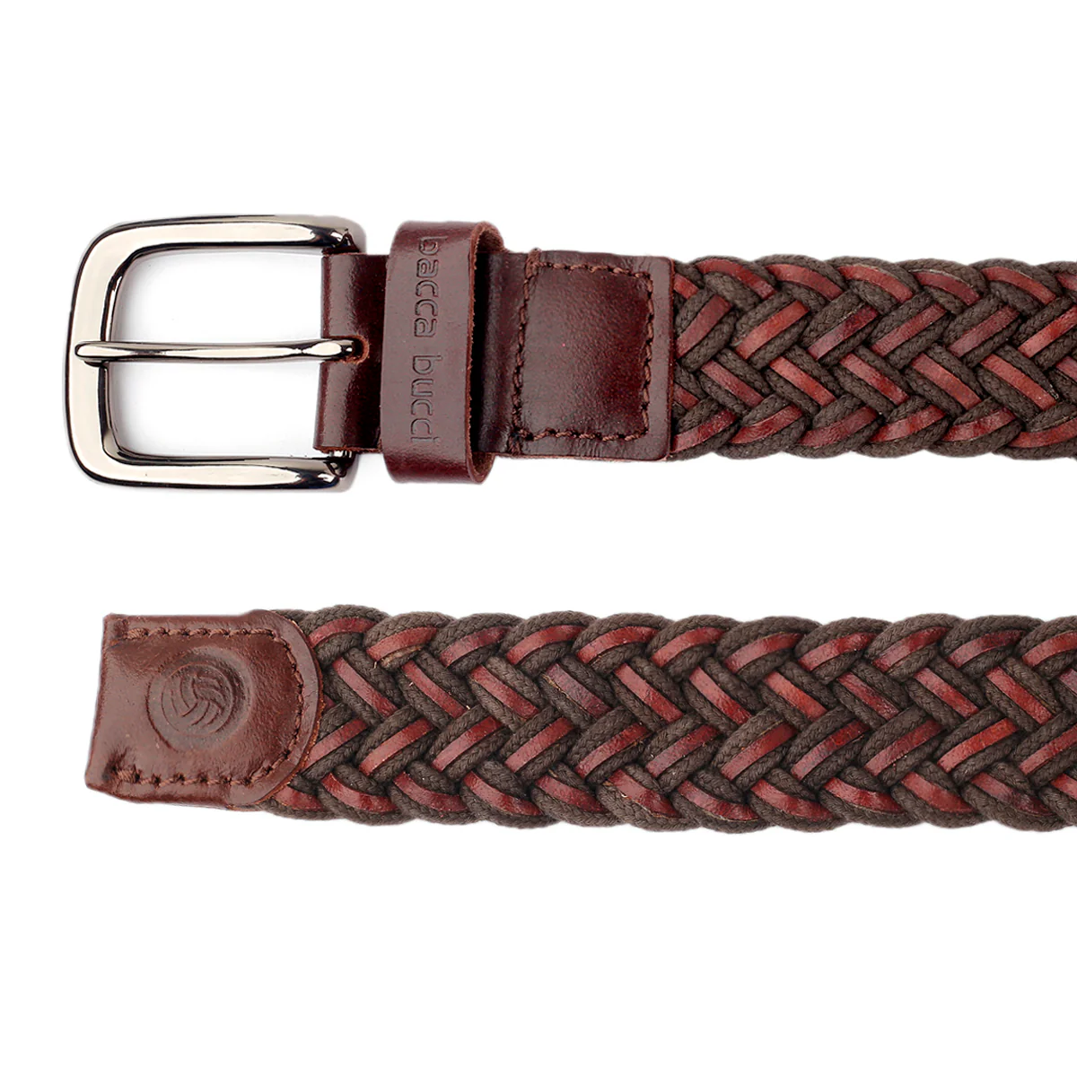 Bacca Bucci Woven leather and Cotton Elastic braided belt for men with Alloy buckle - Image 6