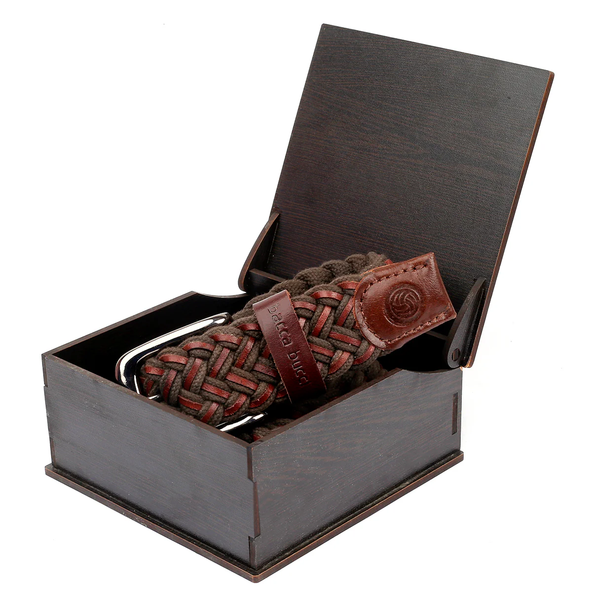Bacca Bucci Woven leather and Cotton Elastic braided belt for men with Alloy buckle - Image 8