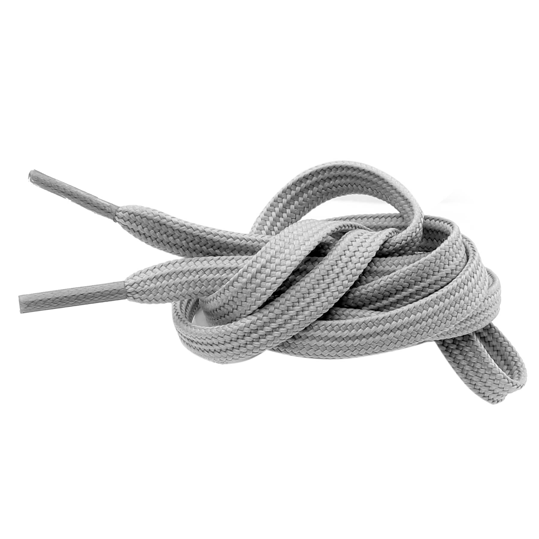 Bacca Bucci Sneaker Shoe Laces | Flat | Black-Light Grey - Image 4
