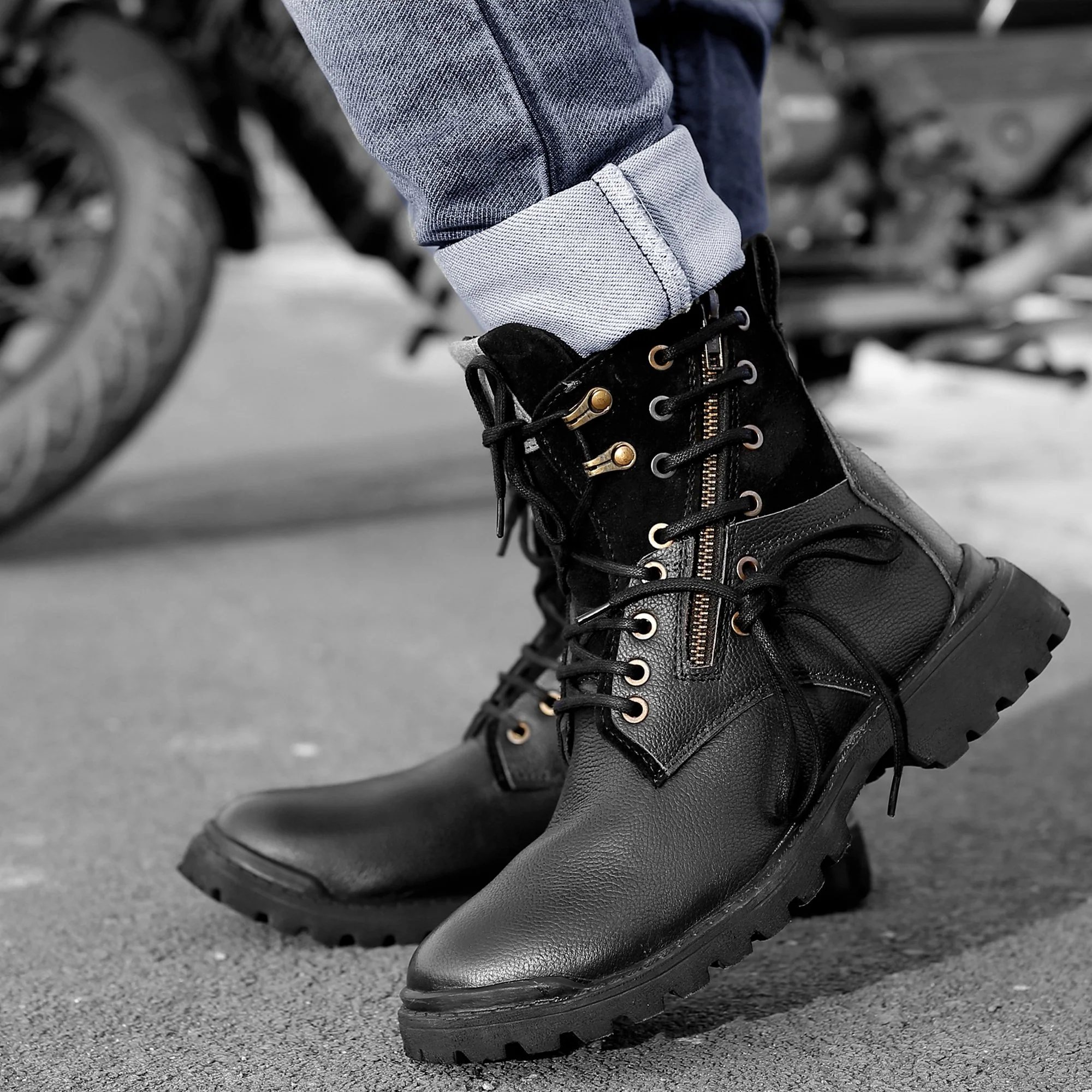 Bacca Bucci Combat Boots - Image 9