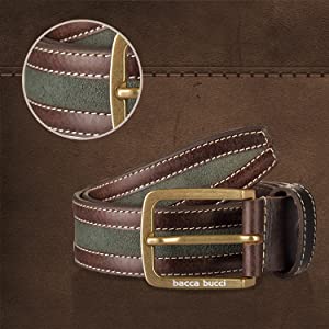 Bacca Bucci Genuine leather Casual Jeans belt 35 MM wide 4 MM thick - Image 3
